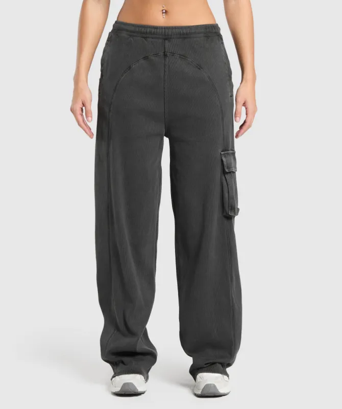 Gymshark Rest Day Ribbed Joggers - Asphalt Grey sold by Gymshark