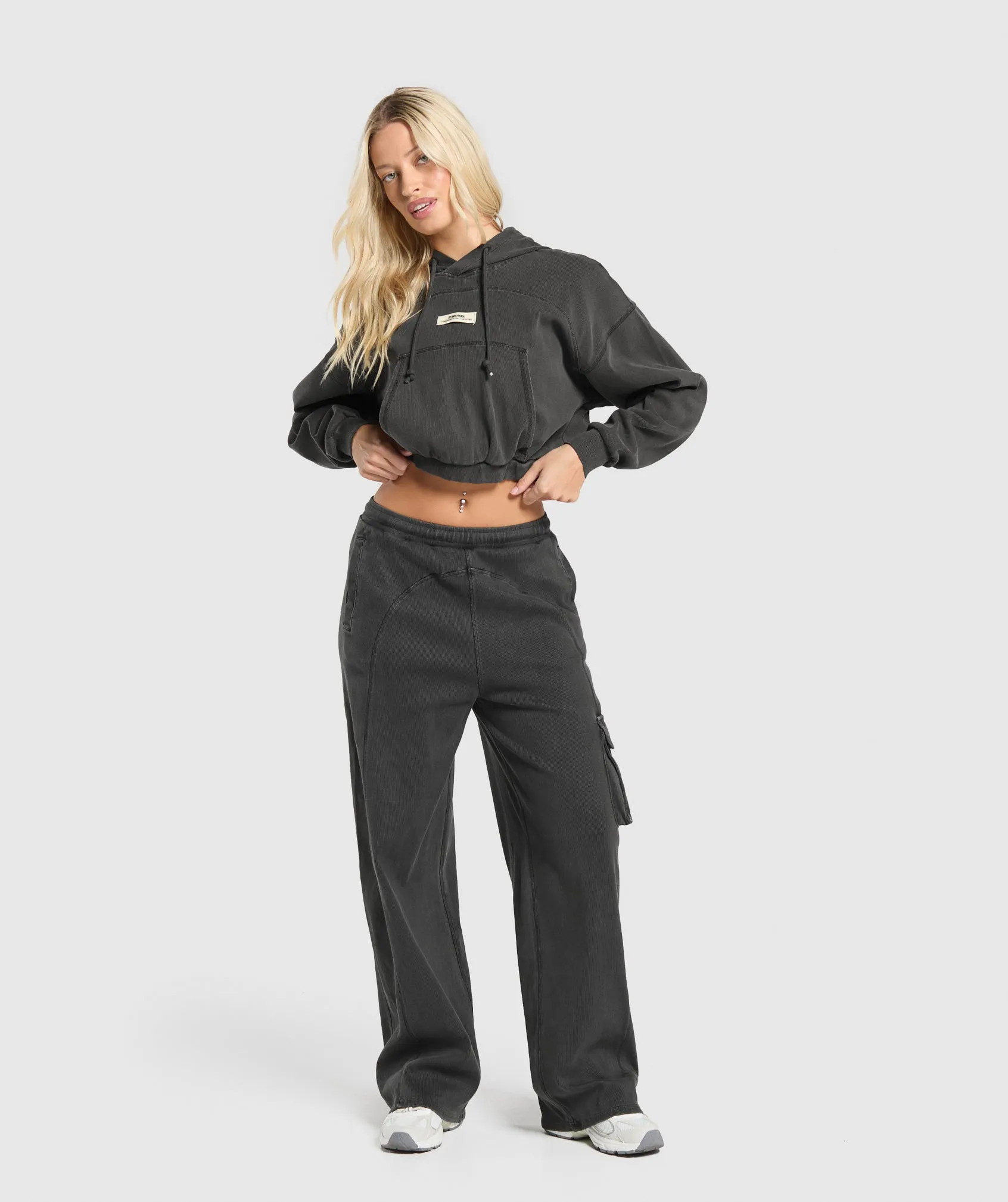 Gymshark Rest Day Ribbed Joggers - Asphalt Grey sold by Gymshark product image thumbnail 4