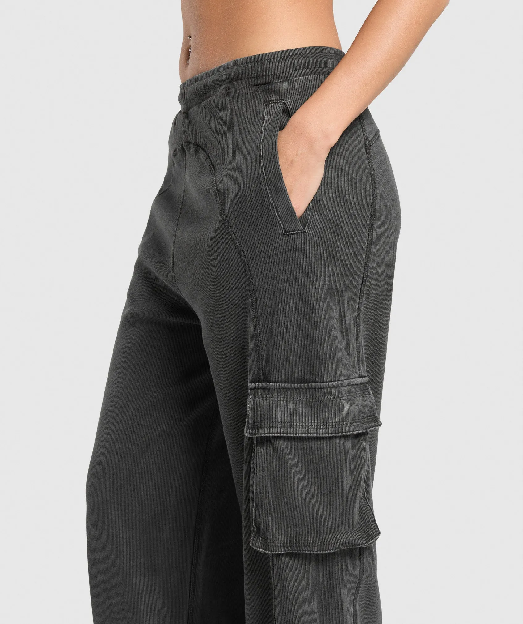 Gymshark Rest Day Ribbed Joggers - Asphalt Grey sold by Gymshark product image thumbnail 5