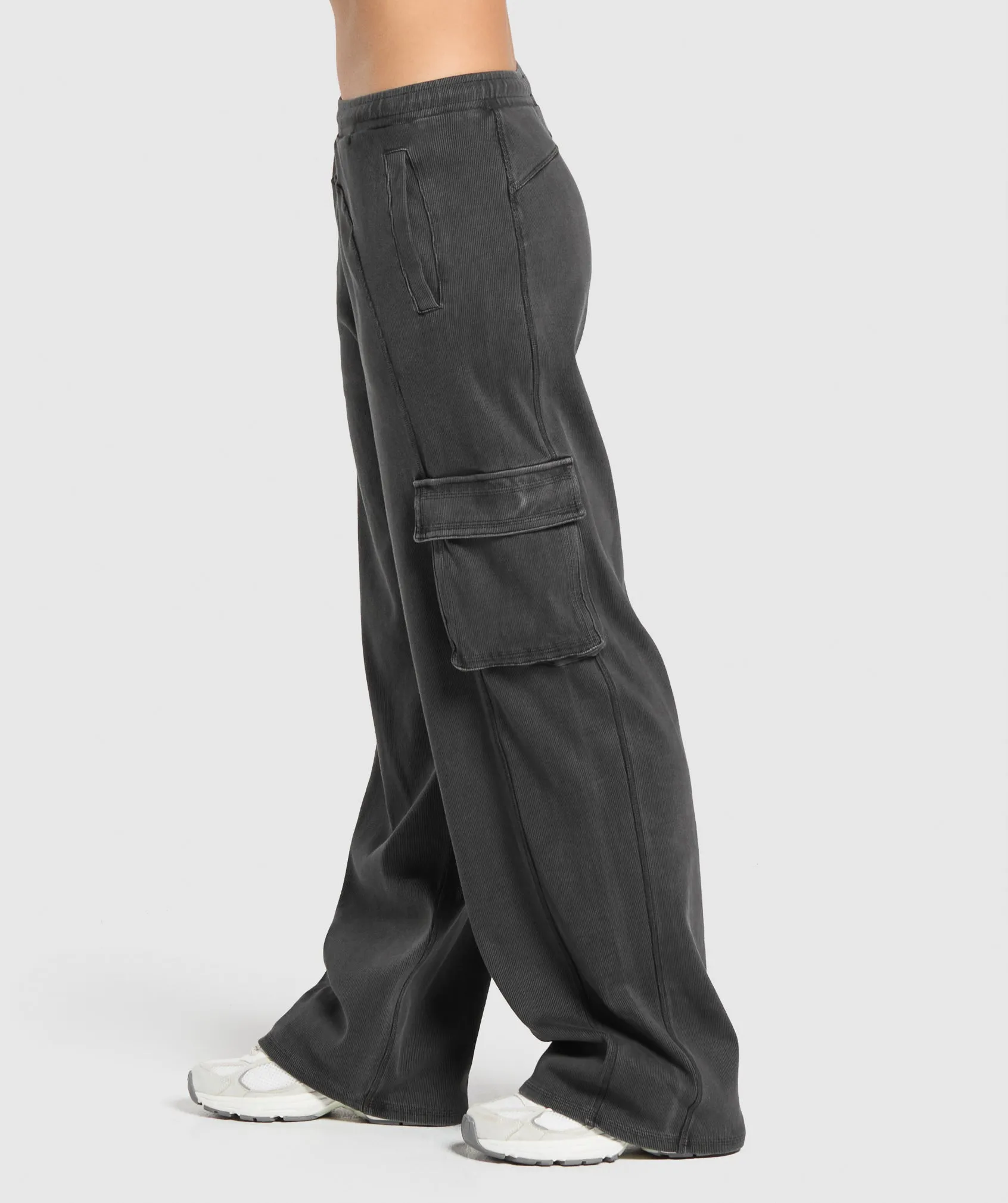 Gymshark Rest Day Ribbed Joggers - Asphalt Grey sold by Gymshark product image thumbnail 3