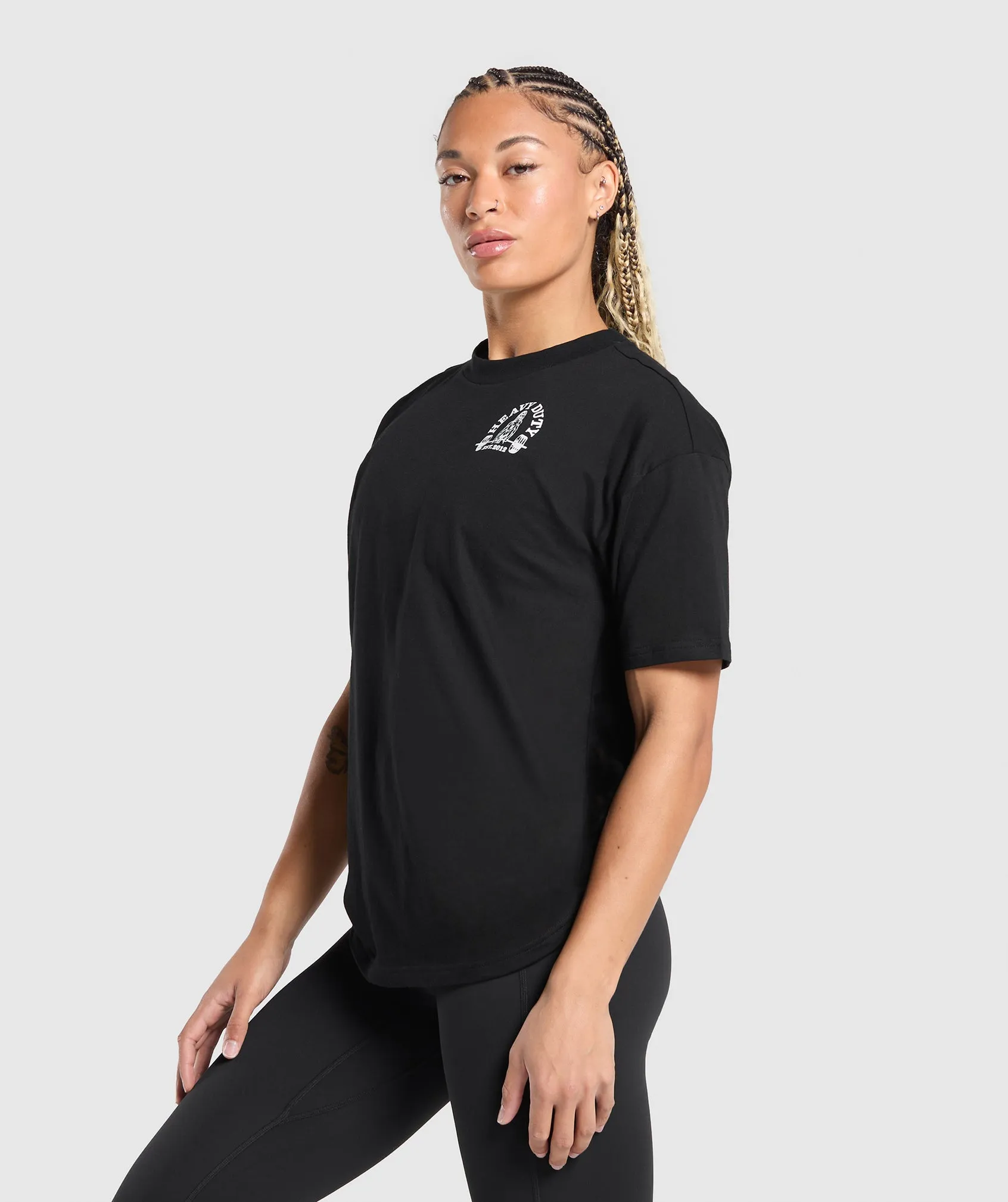 Gymshark Heavy Duty Oversized T-Shirt - Black sold by Gymshark product image thumbnail 3