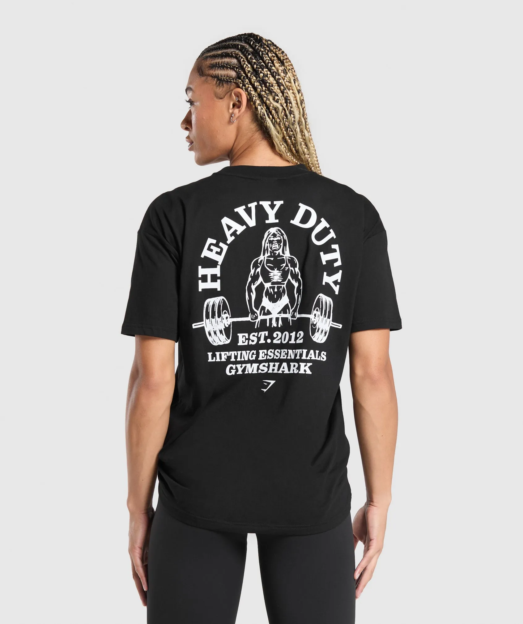 Gymshark Heavy Duty Oversized T-Shirt - Black sold by Gymshark