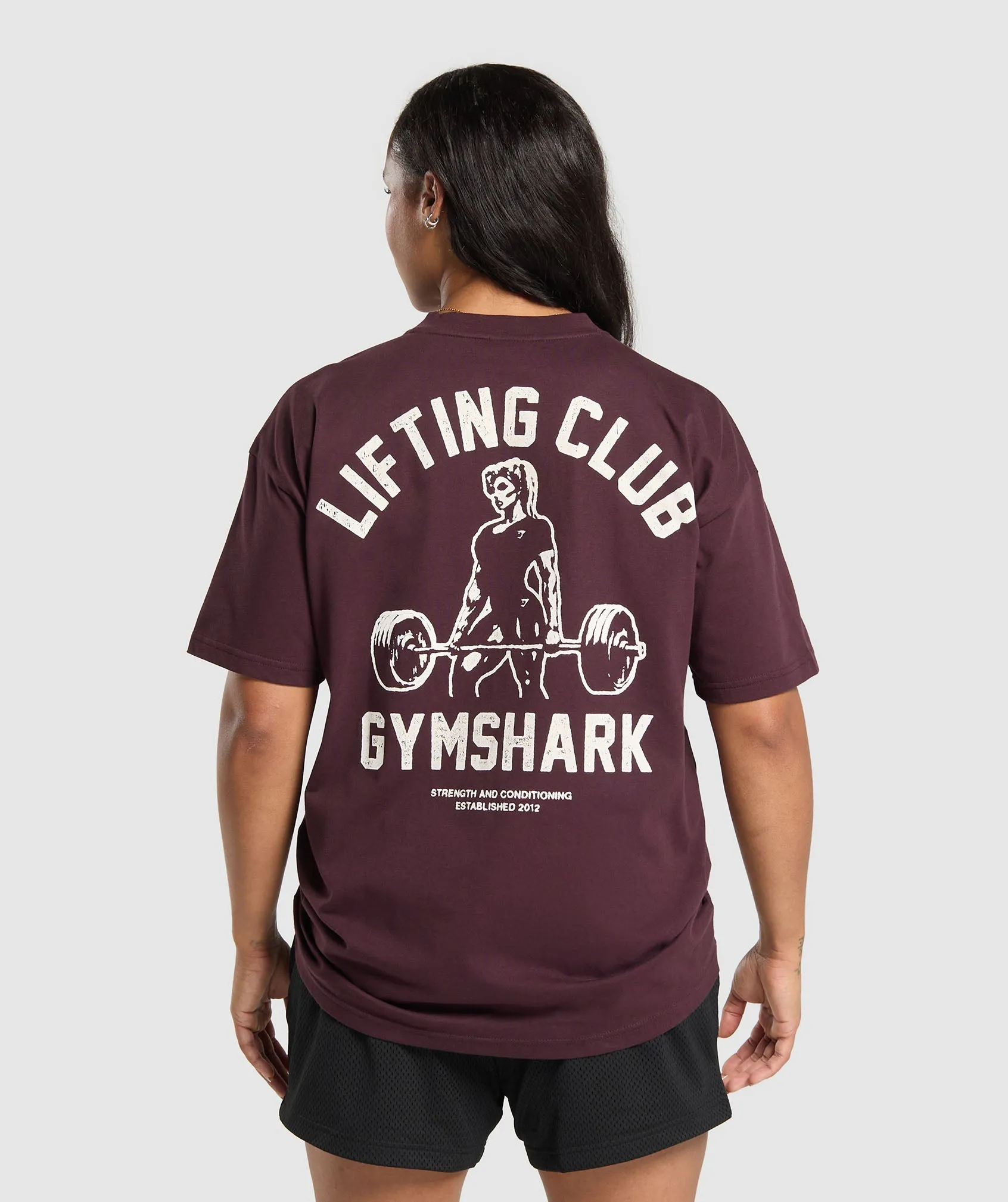 Gymshark Script Graphic Oversized T-Shirt - Depth Purple sold by Gymshark
