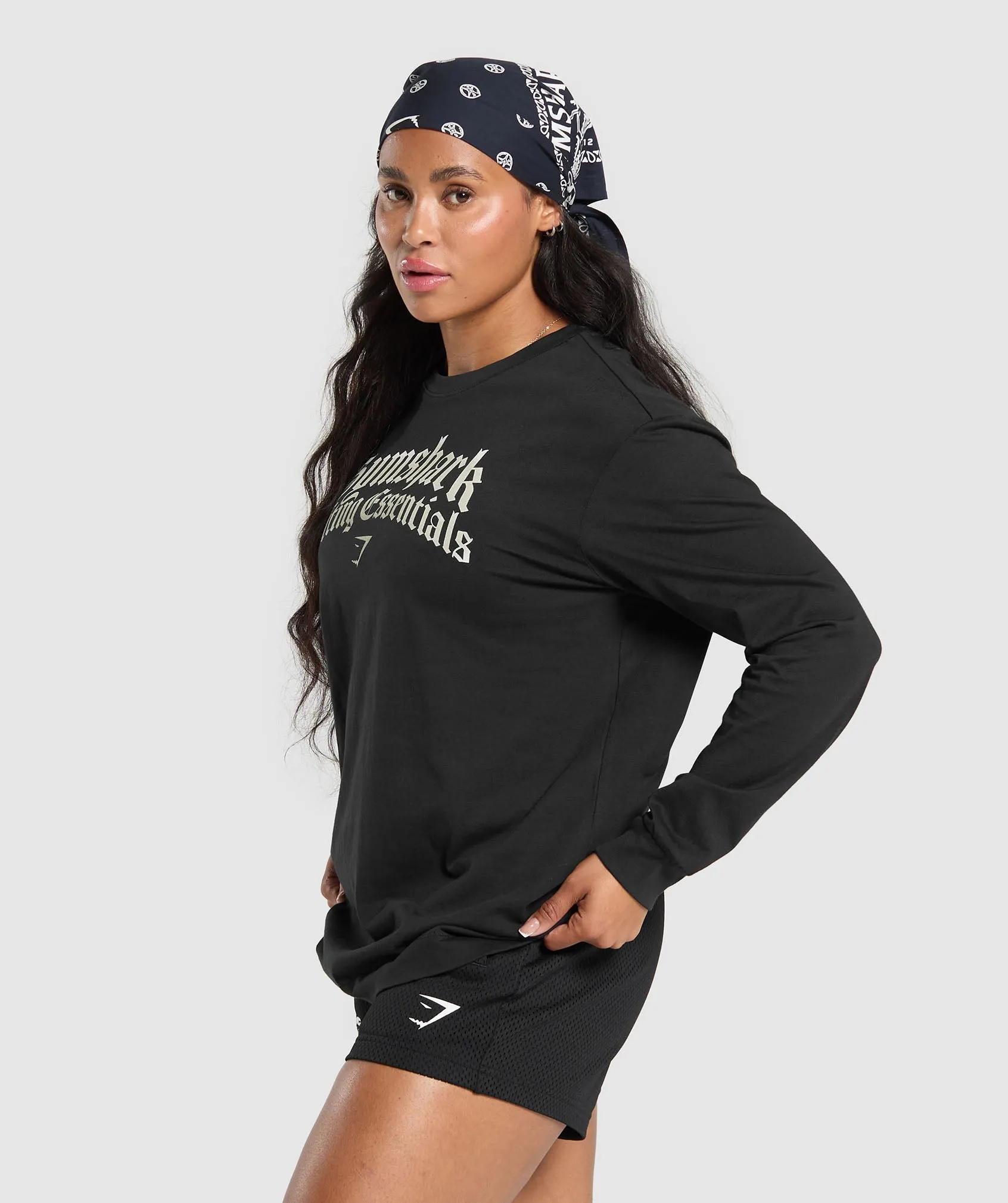 Gymshark Lifting Essentials Long Sleeve Top - Black sold by Gymshark product image thumbnail 3