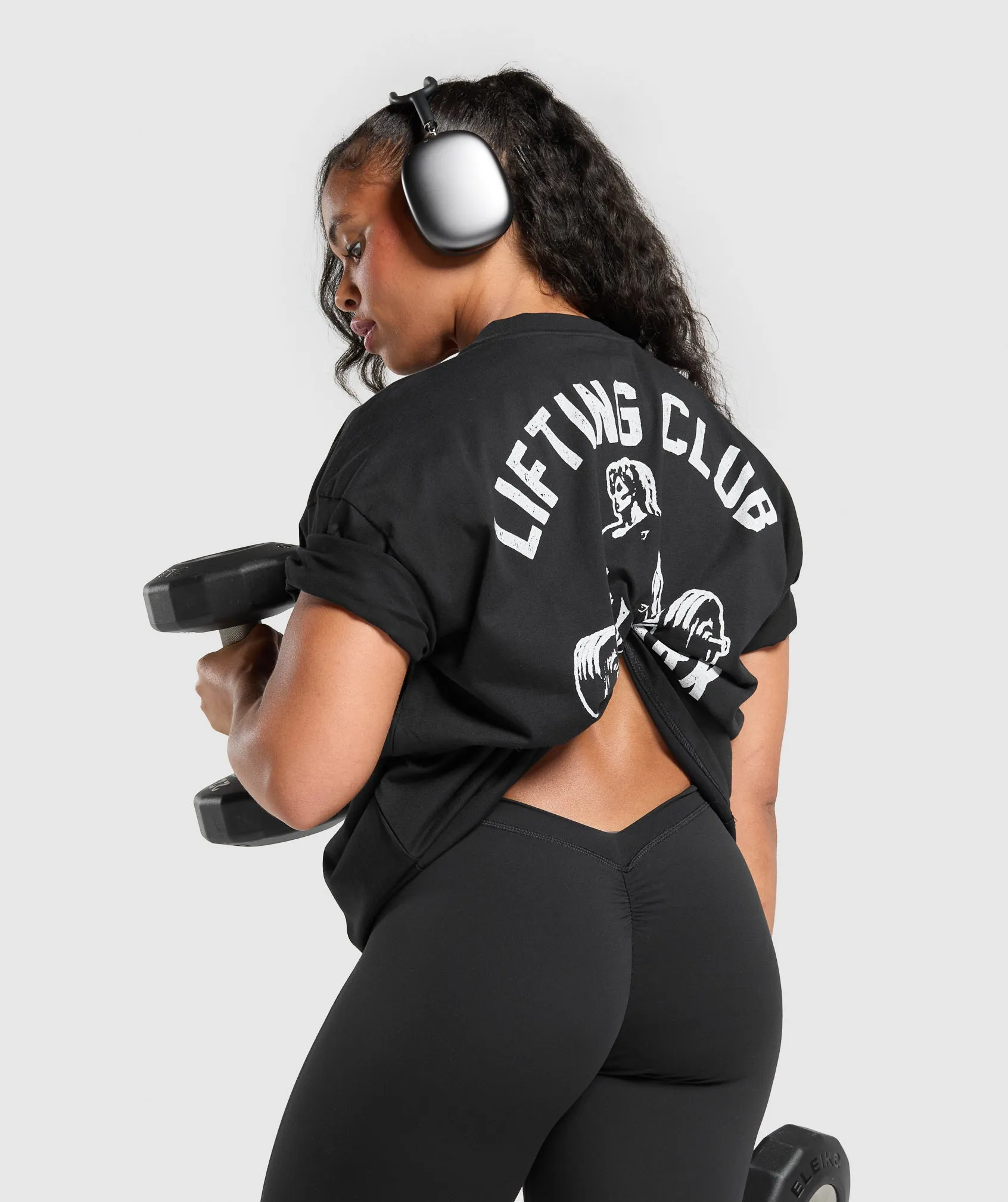 Gymshark Script Graphic Oversized T-Shirt - Black sold by Gymshark product image thumbnail 5