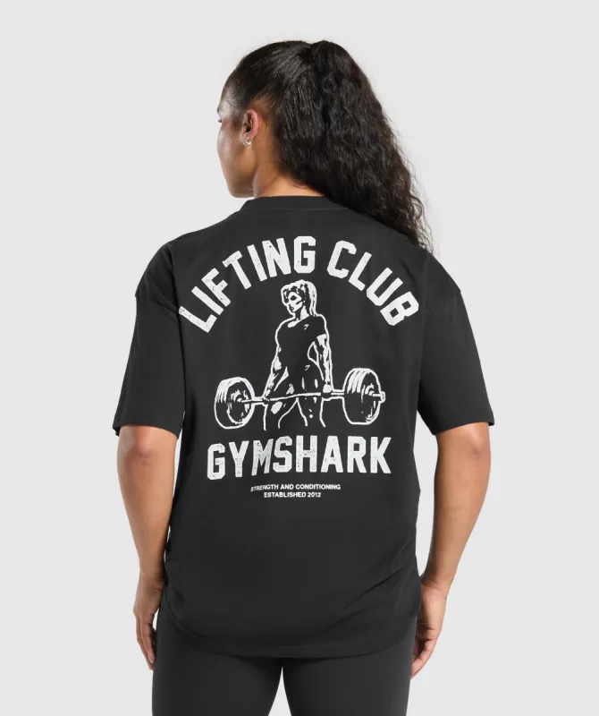 Gymshark Script Graphic Oversized T-Shirt - Black sold by Gymshark