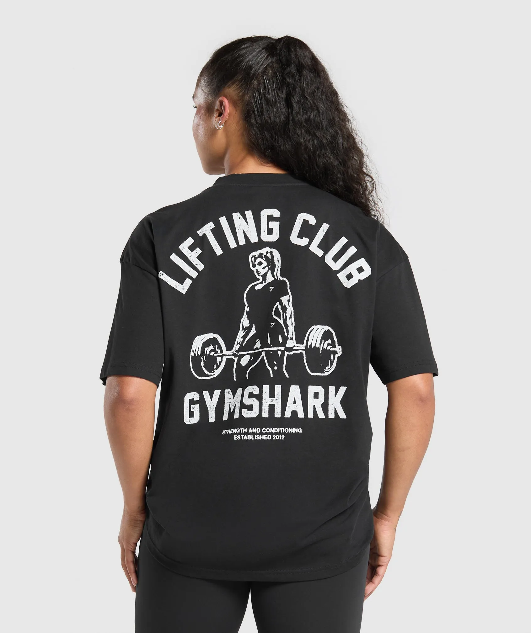 Gymshark Script Graphic Oversized T-Shirt - Black sold by Gymshark