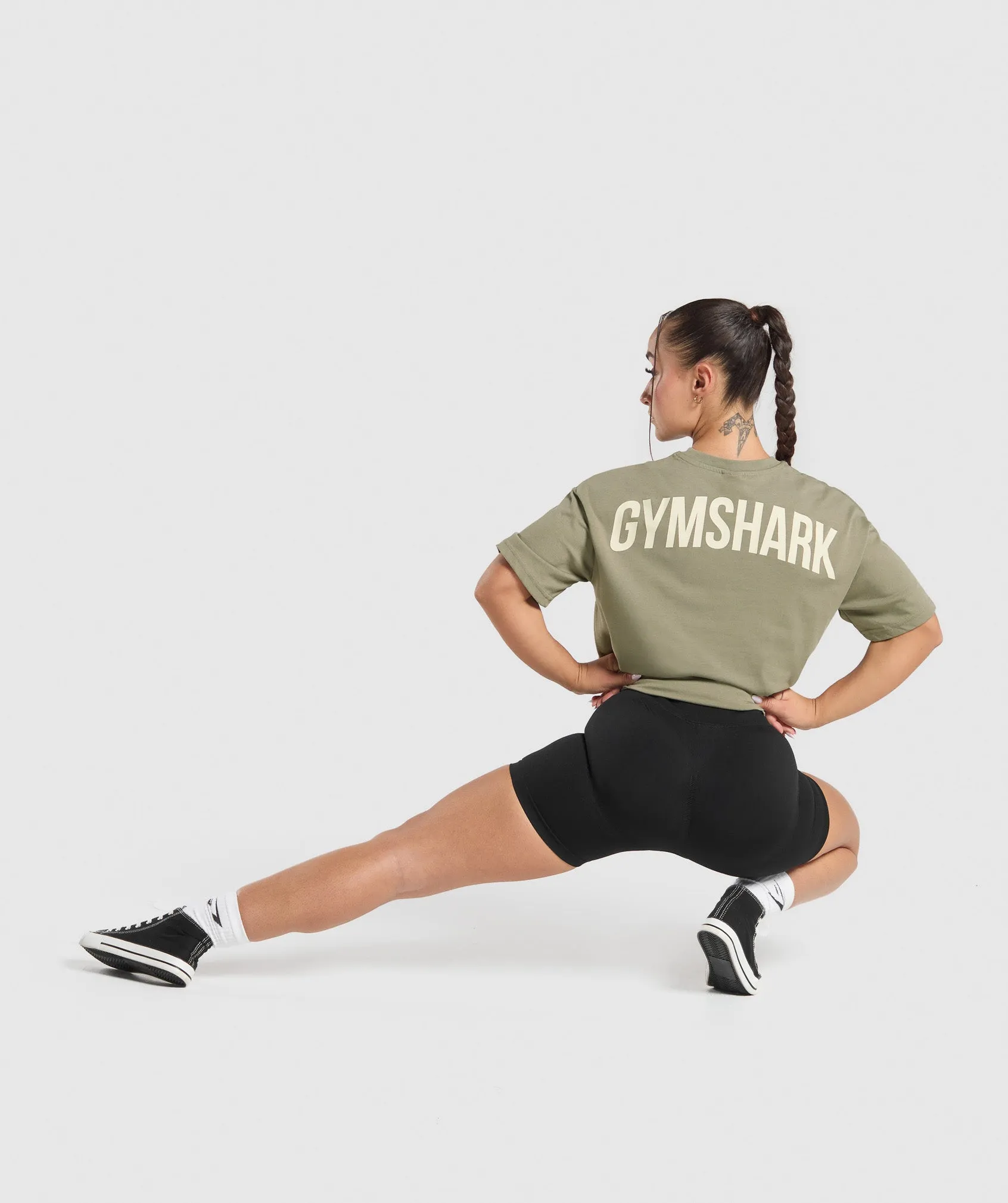 GS Power Oversized T-Shirt - Linen Brown sold by Gymshark product image thumbnail 4