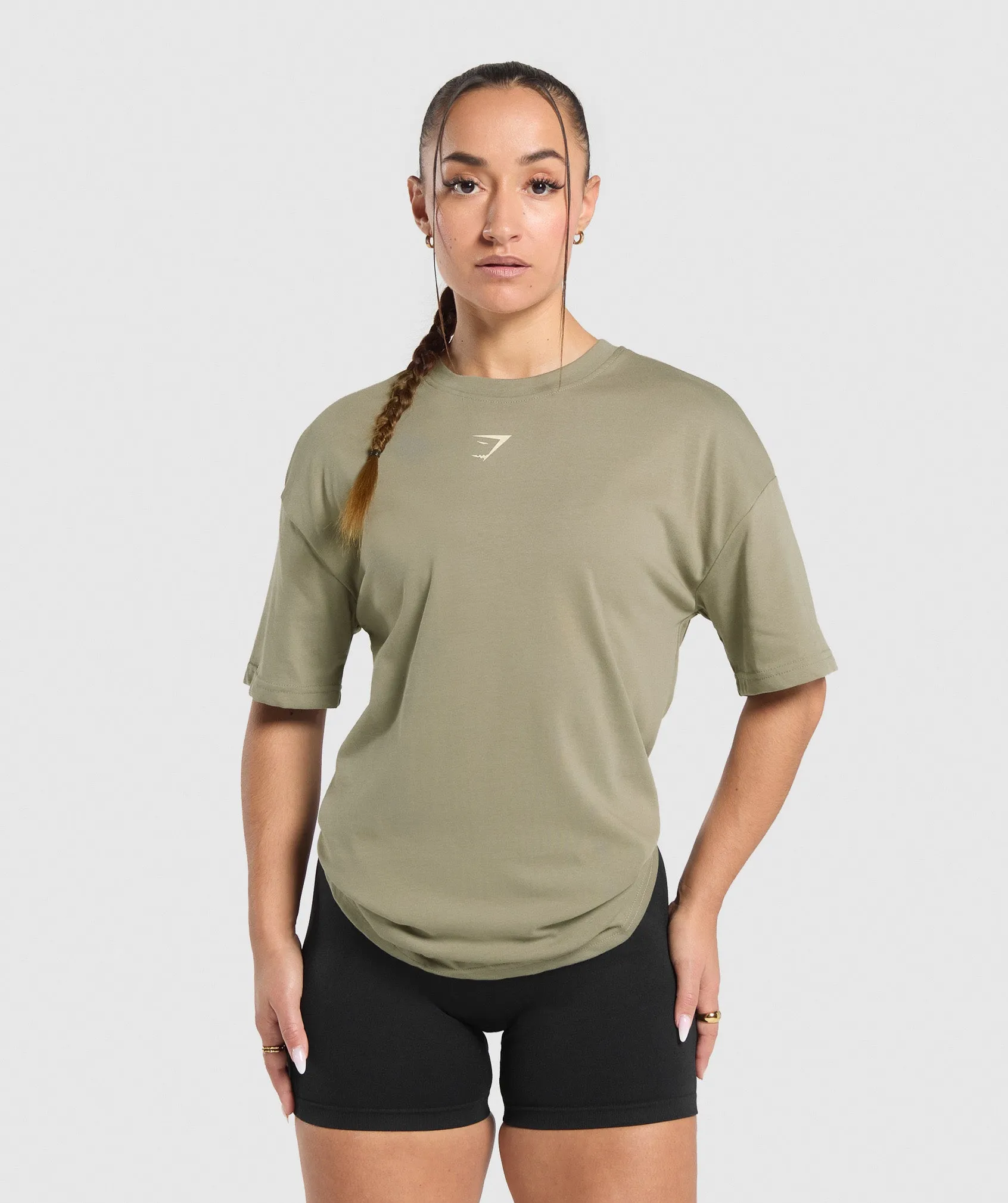 GS Power Oversized T-Shirt - Linen Brown sold by Gymshark product image thumbnail 2