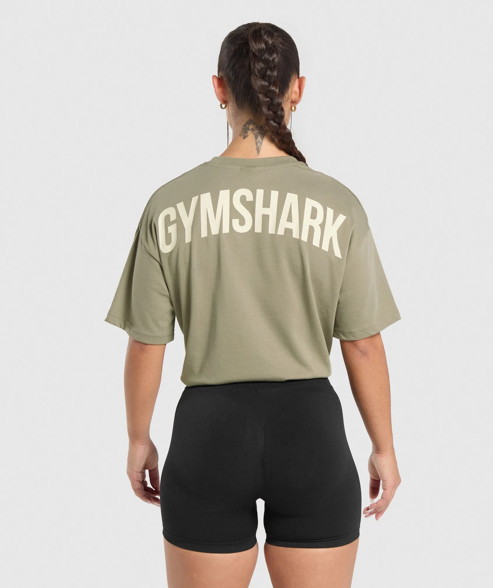 GS Power Oversized T-Shirt - Linen Brown sold by Gymshark