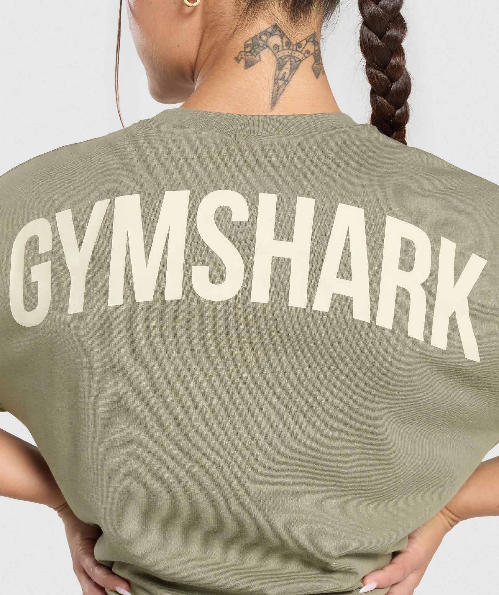 GS Power Oversized T-Shirt - Linen Brown sold by Gymshark product image thumbnail 5