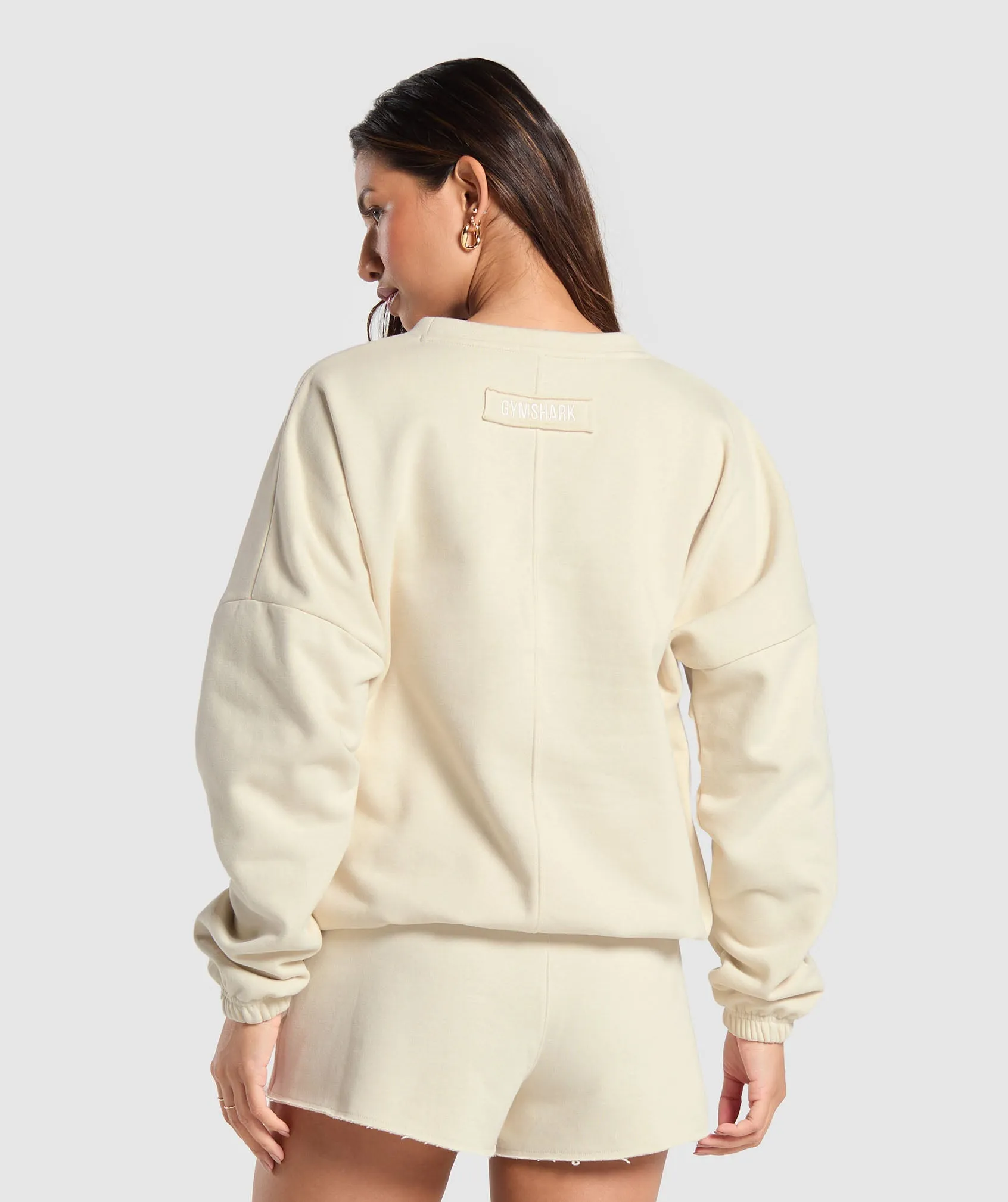Gymshark Fleece Oversized Sweatshirt - Ecru White sold by Gymshark product image thumbnail 2