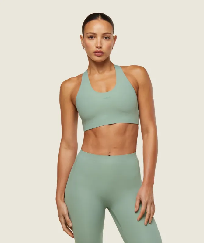Gymshark everywear Active Sports Bra - Dollar Green sold by Gymshark
