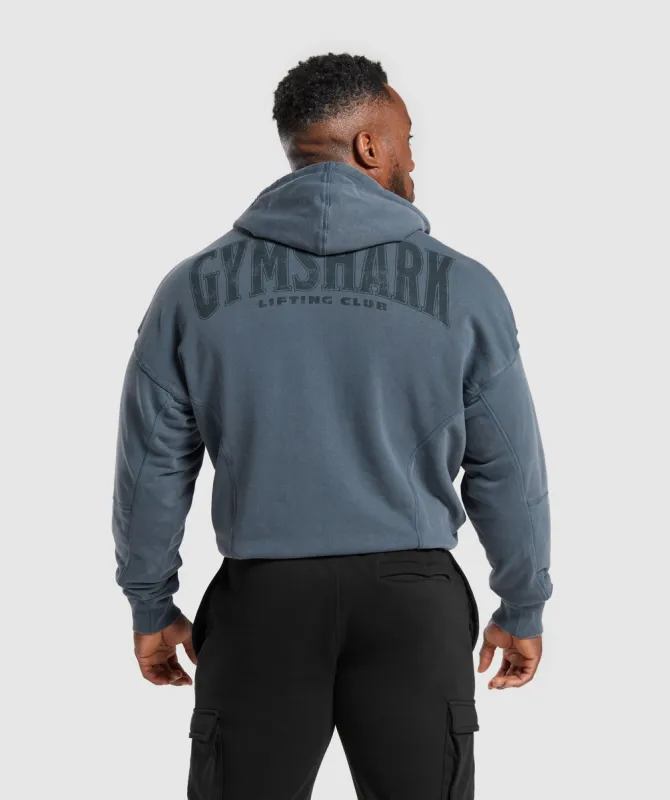 Gymshark Heritage Washed Hoodie - Titanium Blue sold by Gymshark