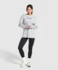 Gymshark Collegiate Lifestyle Long Sleeve Top - Light Grey Core Marl sold by Gymshark
