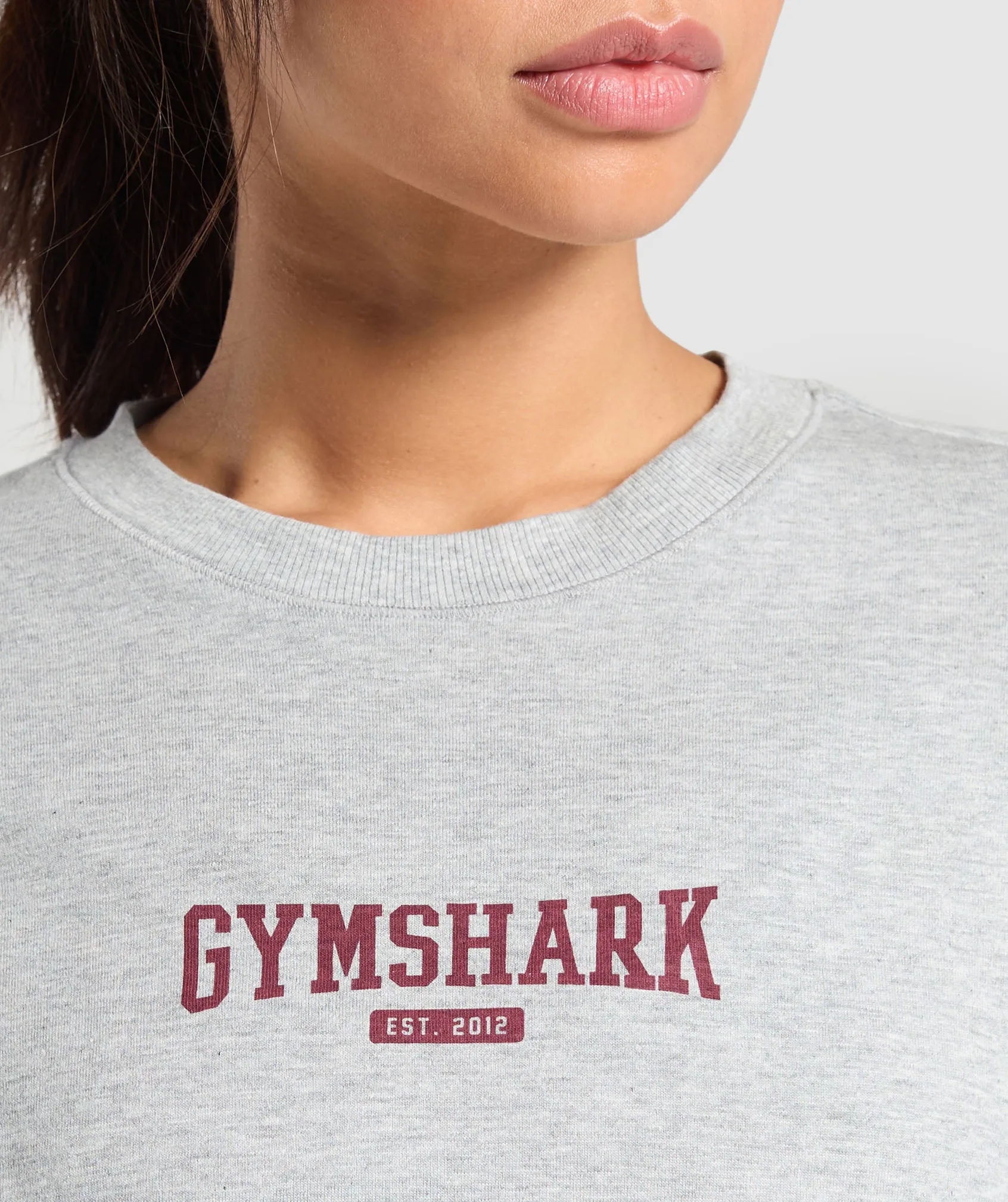Gymshark Collegiate Lifestyle Long Sleeve Top - Light Grey Core Marl sold by Gymshark product image thumbnail 5