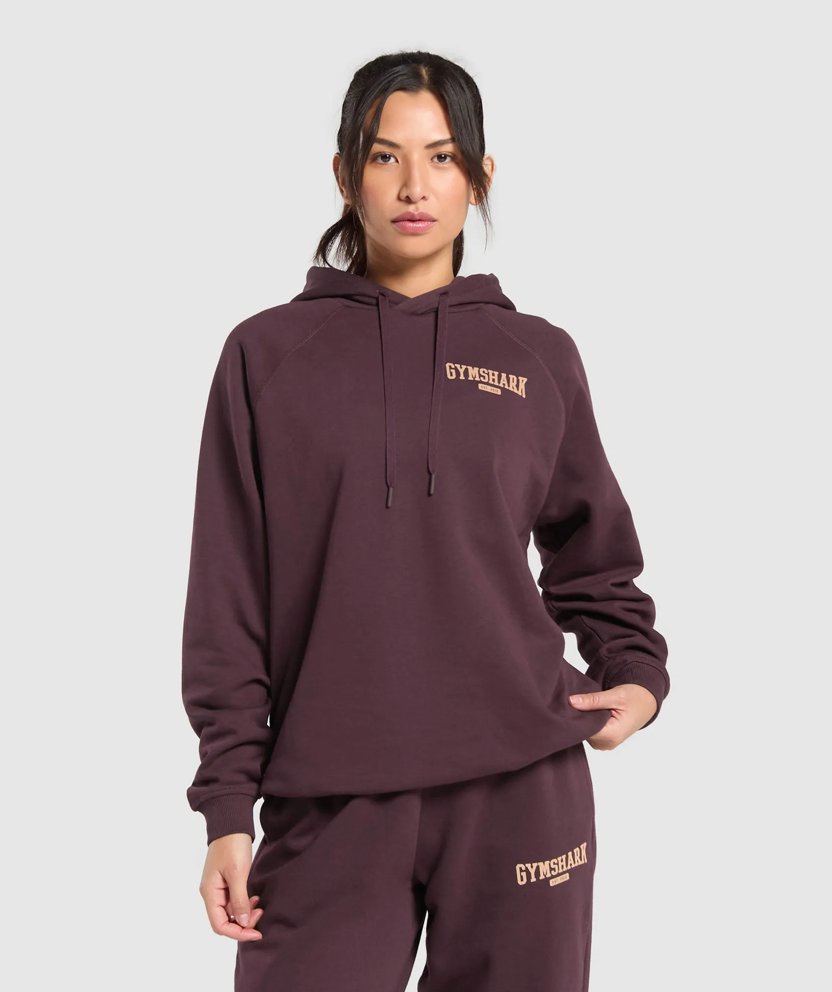 Gymshark Collegiate Lifestyle Hoodie - Depth Purple sold by Gymshark