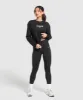 Gymshark Collegiate Lifestyle Long Sleeve Top - Black sold by Gymshark