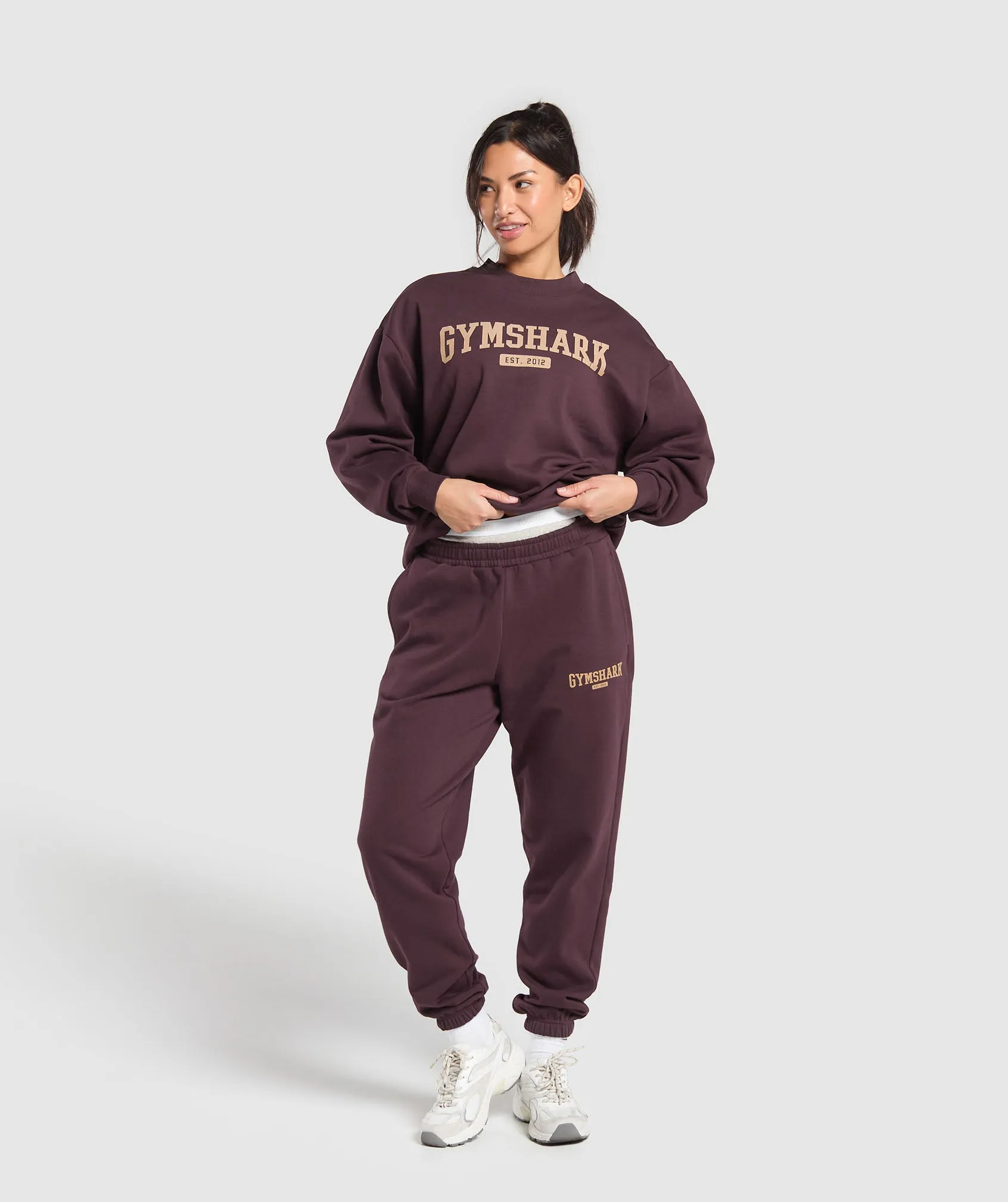 Gymshark Collegiate Lifestyle Oversized Swearshirt - Depth Purple sold by Gymshark product image thumbnail 4