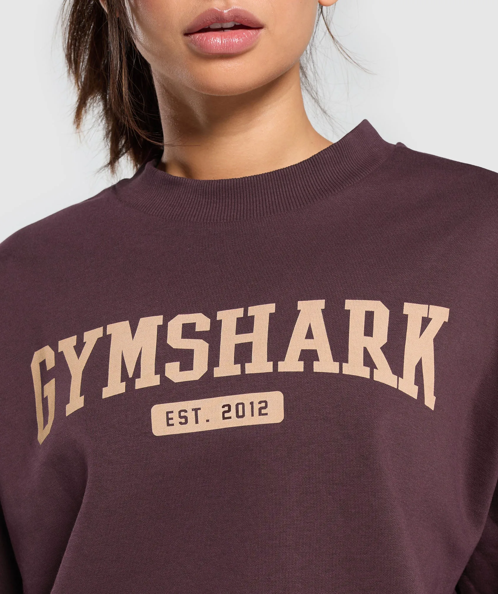 Gymshark Collegiate Lifestyle Oversized Swearshirt - Depth Purple sold by Gymshark product image thumbnail 5