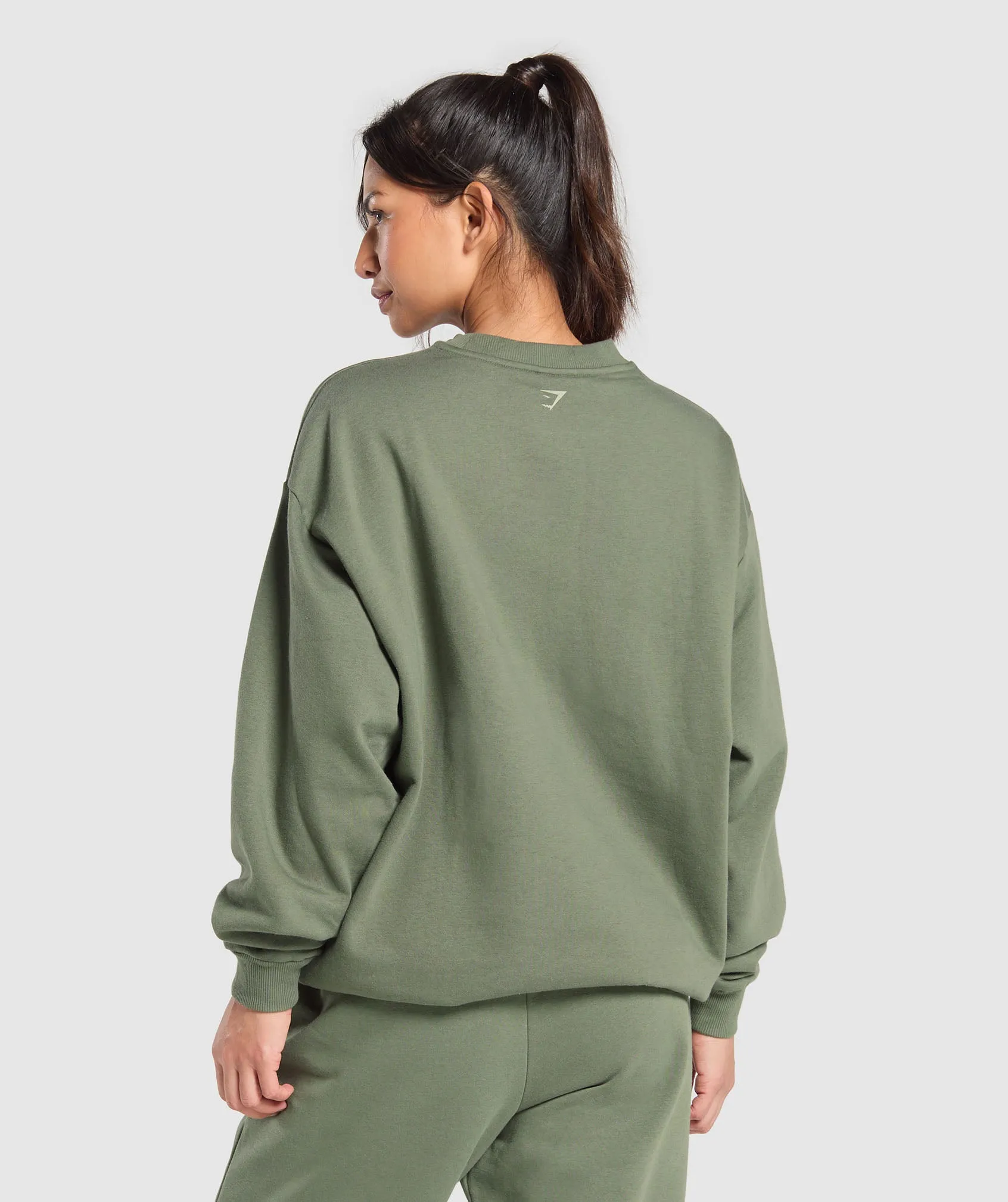 Gymshark Collegiate Lifestyle Oversized Swearshirt - Base Green sold by Gymshark product image thumbnail 3