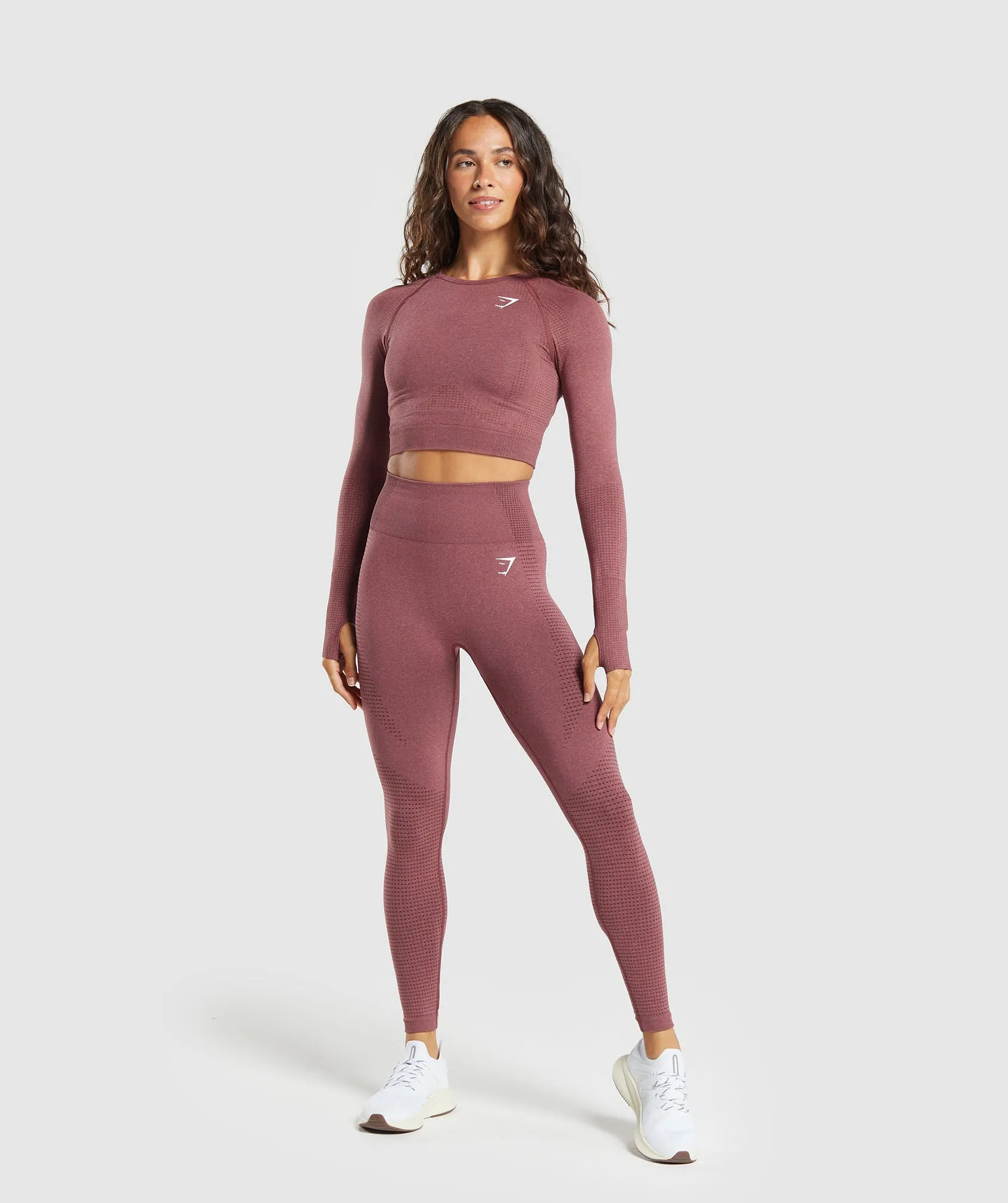 Gymshark Vital Seamless Leggings - Burgundy Pink Marl sold by Gymshark product image thumbnail 4