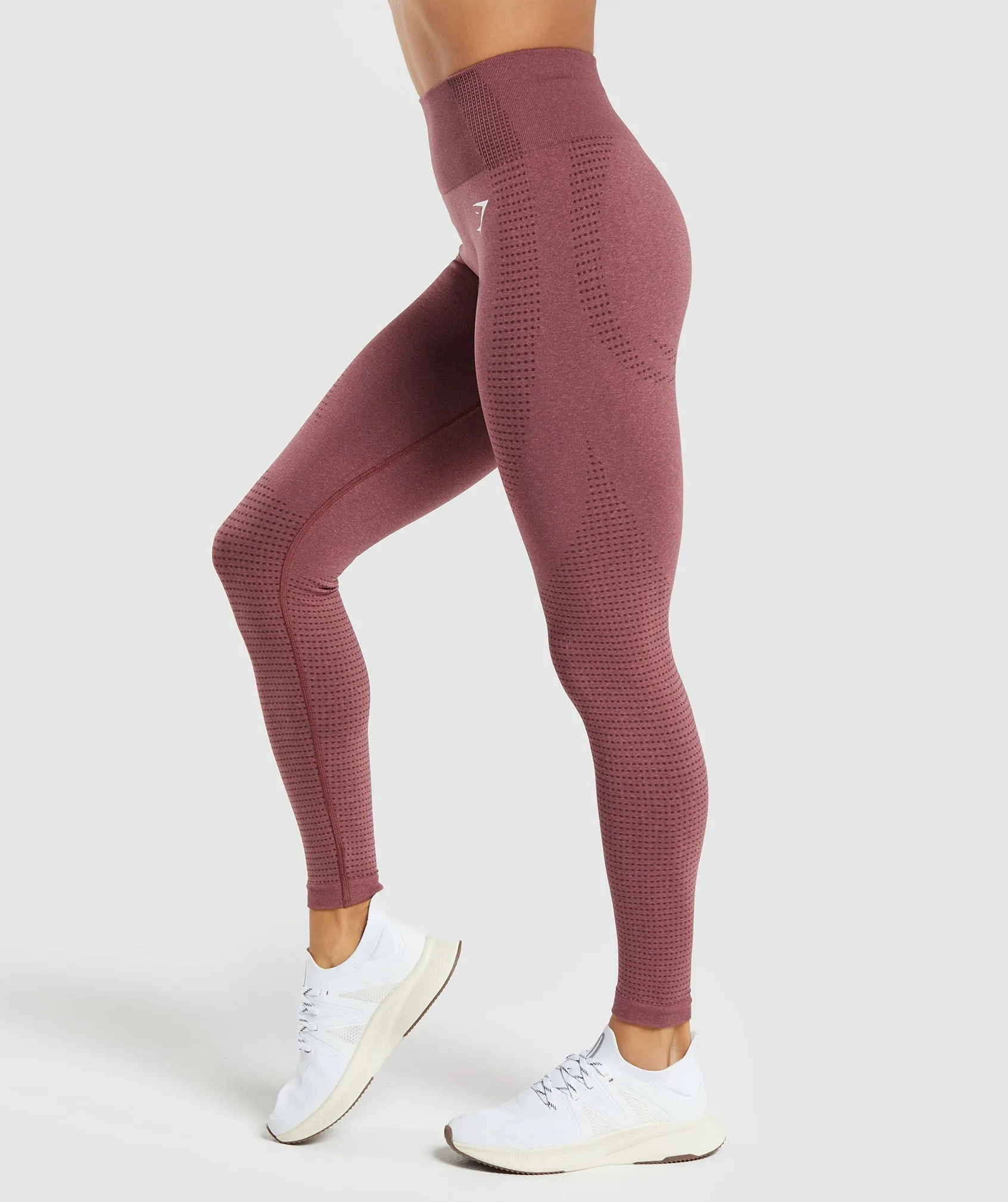 Gymshark Vital Seamless Leggings - Burgundy Pink Marl sold by Gymshark product image thumbnail 3