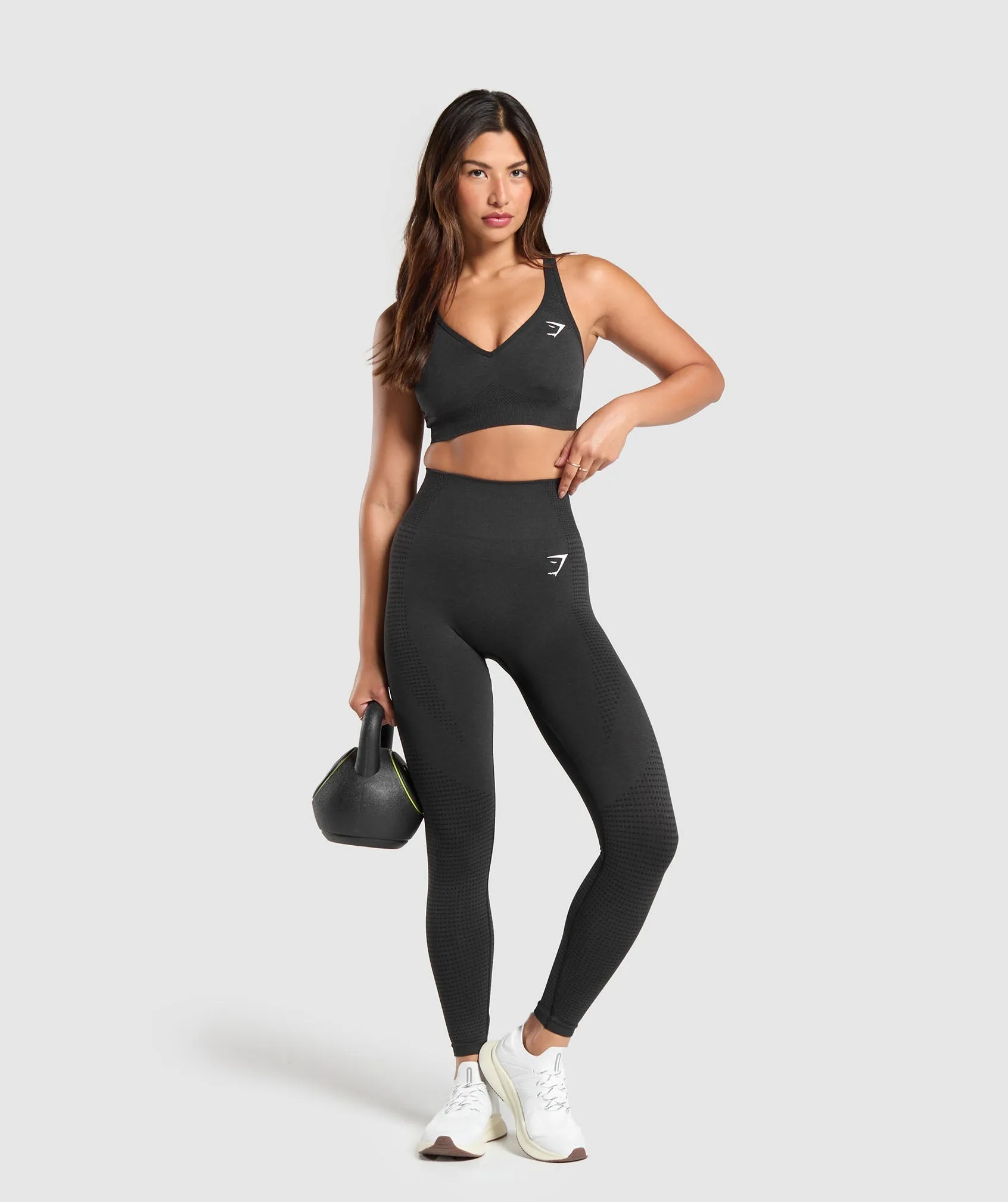 Gymshark Vital Seamless 2.0 Leggings - Black Marl sold by Gymshark product image thumbnail 4