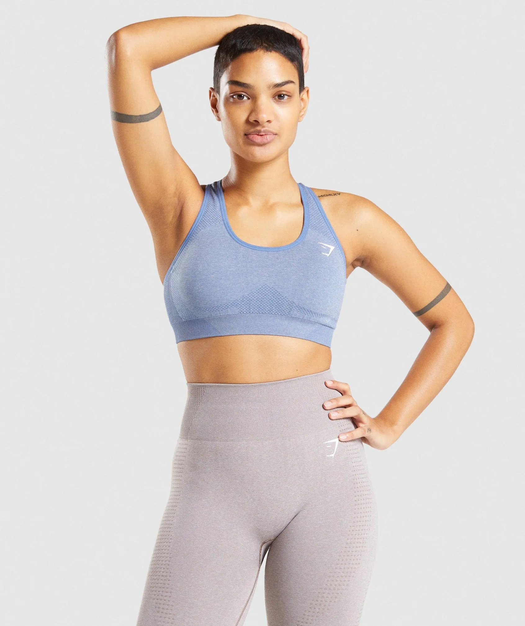 Gymshark Vital Seamless 2.0 Sports Bra - Blue Marl sold by Gymshark