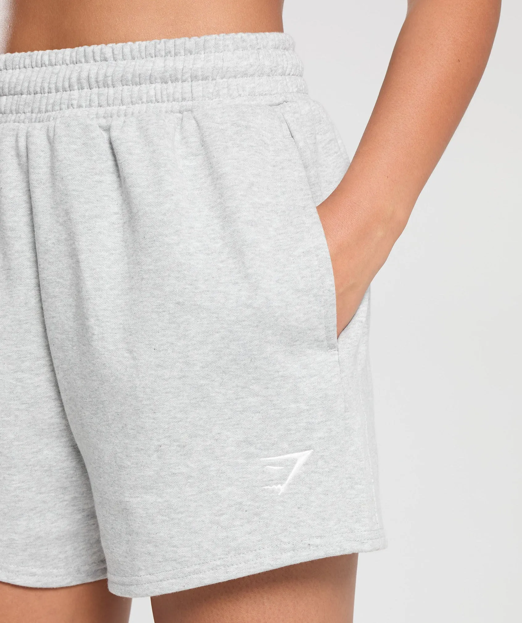 Gymshark Training Fleece Shorts - Light Grey Core Marl sold by Gymshark product image thumbnail 5