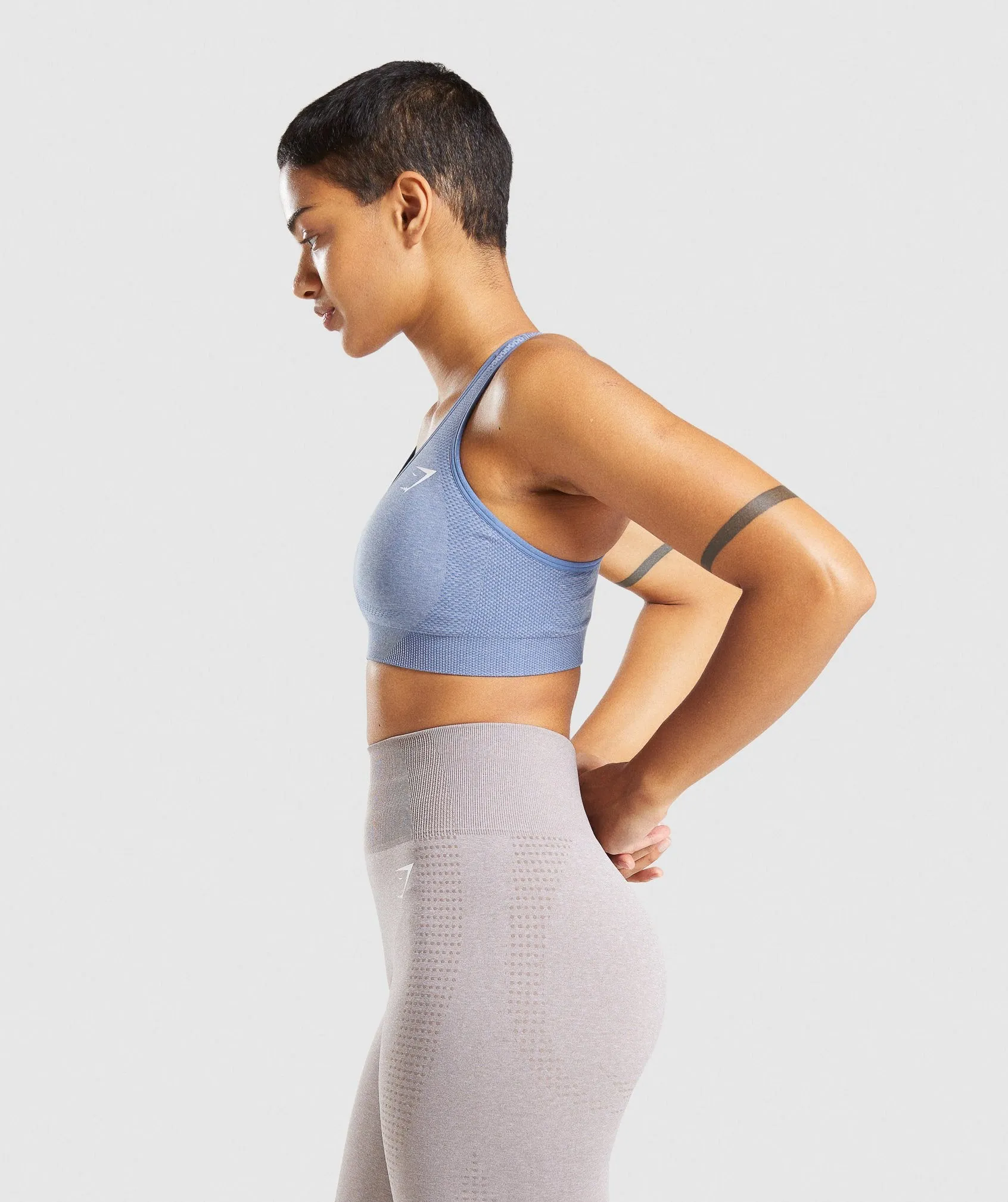 Gymshark Vital Seamless 2.0 Sports Bra - Blue Marl sold by Gymshark product image thumbnail 3