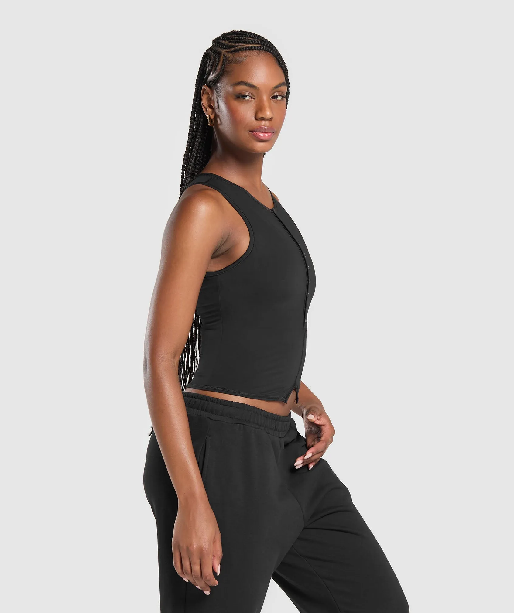 Gymshark Rest Day Tank With Shelf - Black sold by Gymshark product image thumbnail 2