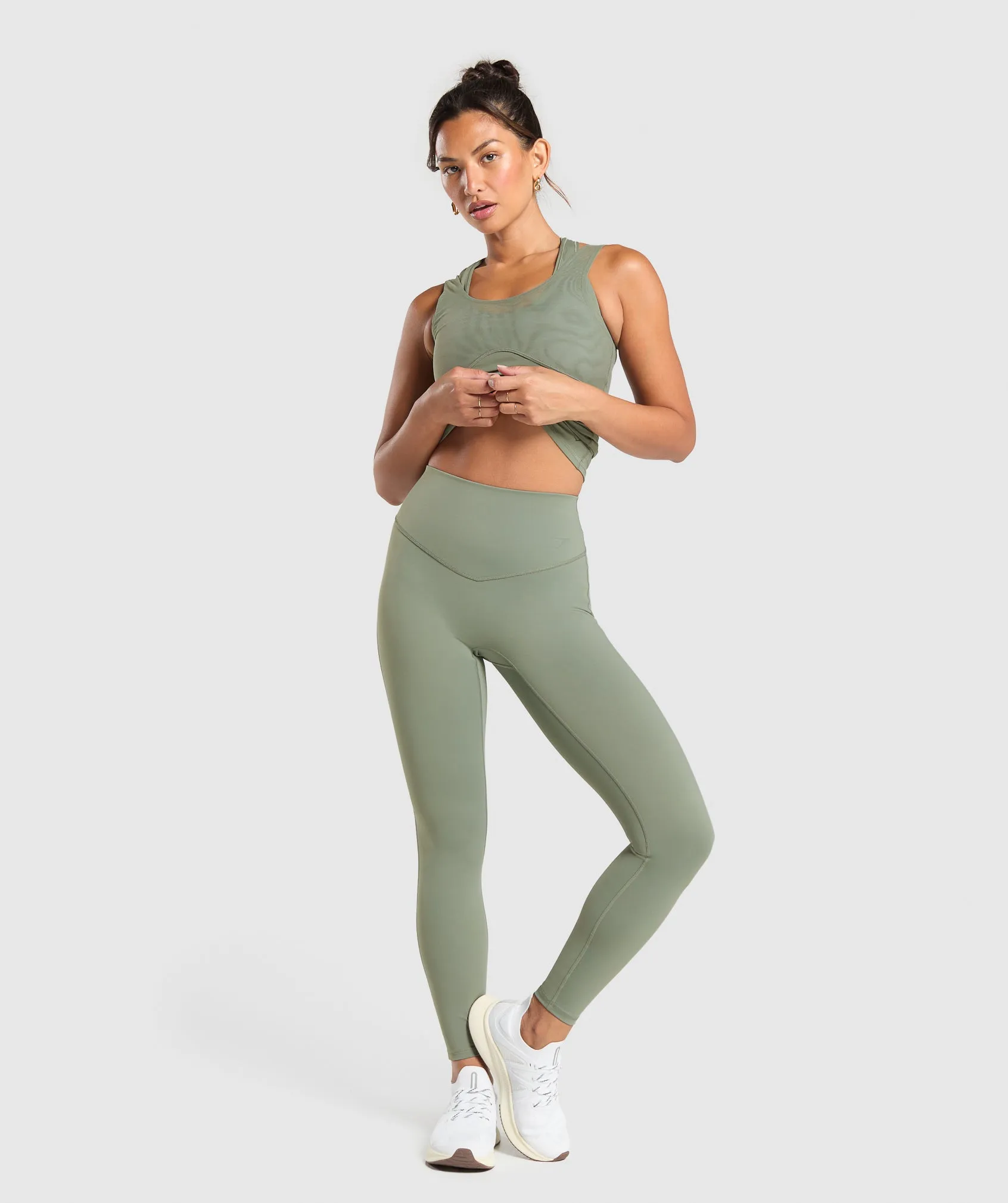Gymshark Elevate Tank With Shelf - Unit Green sold by Gymshark product image thumbnail 4