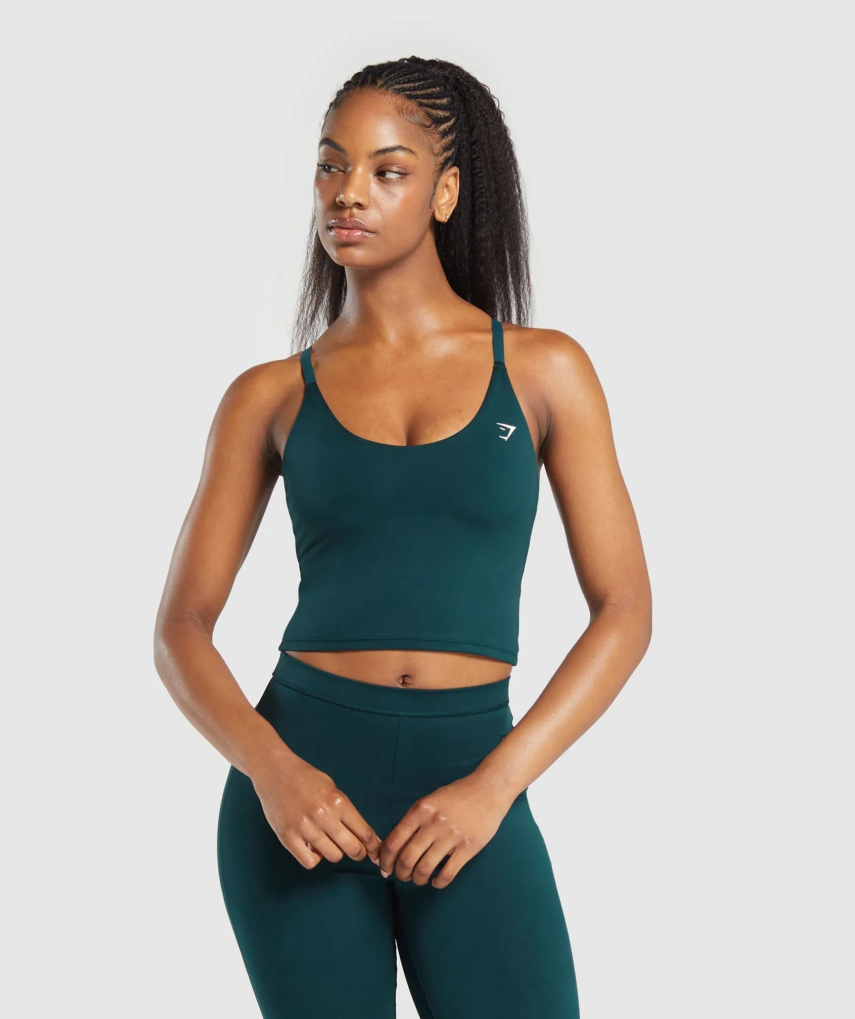 Gymshark Everyday Cami Tank With Shelf - Strong Teal sold by Gymshark