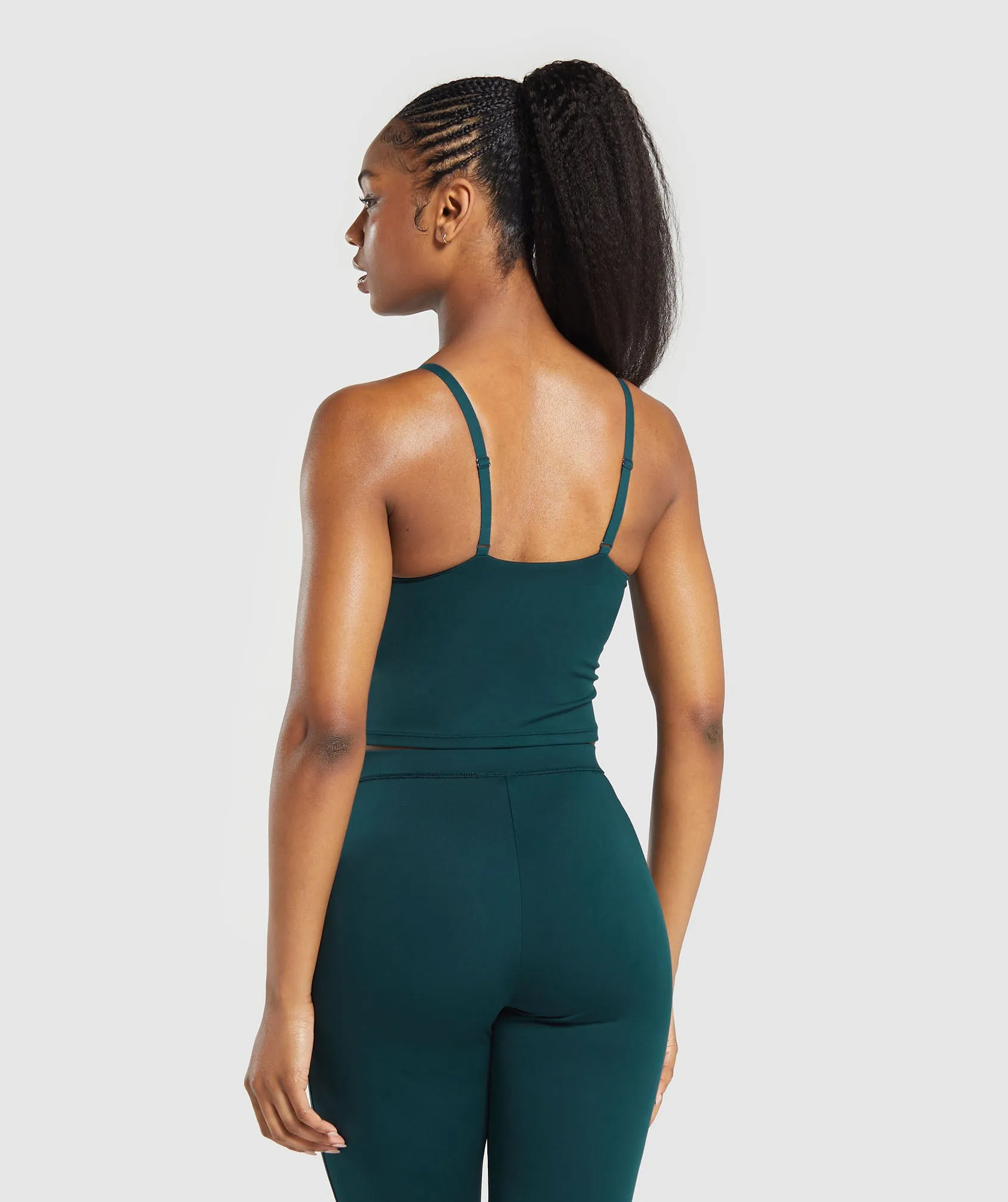 Gymshark Everyday Cami Tank With Shelf - Strong Teal sold by Gymshark product image thumbnail 2