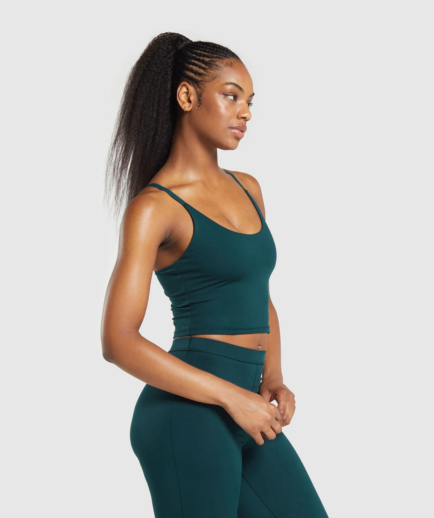 Gymshark Everyday Cami Tank With Shelf - Strong Teal sold by Gymshark product image thumbnail 3