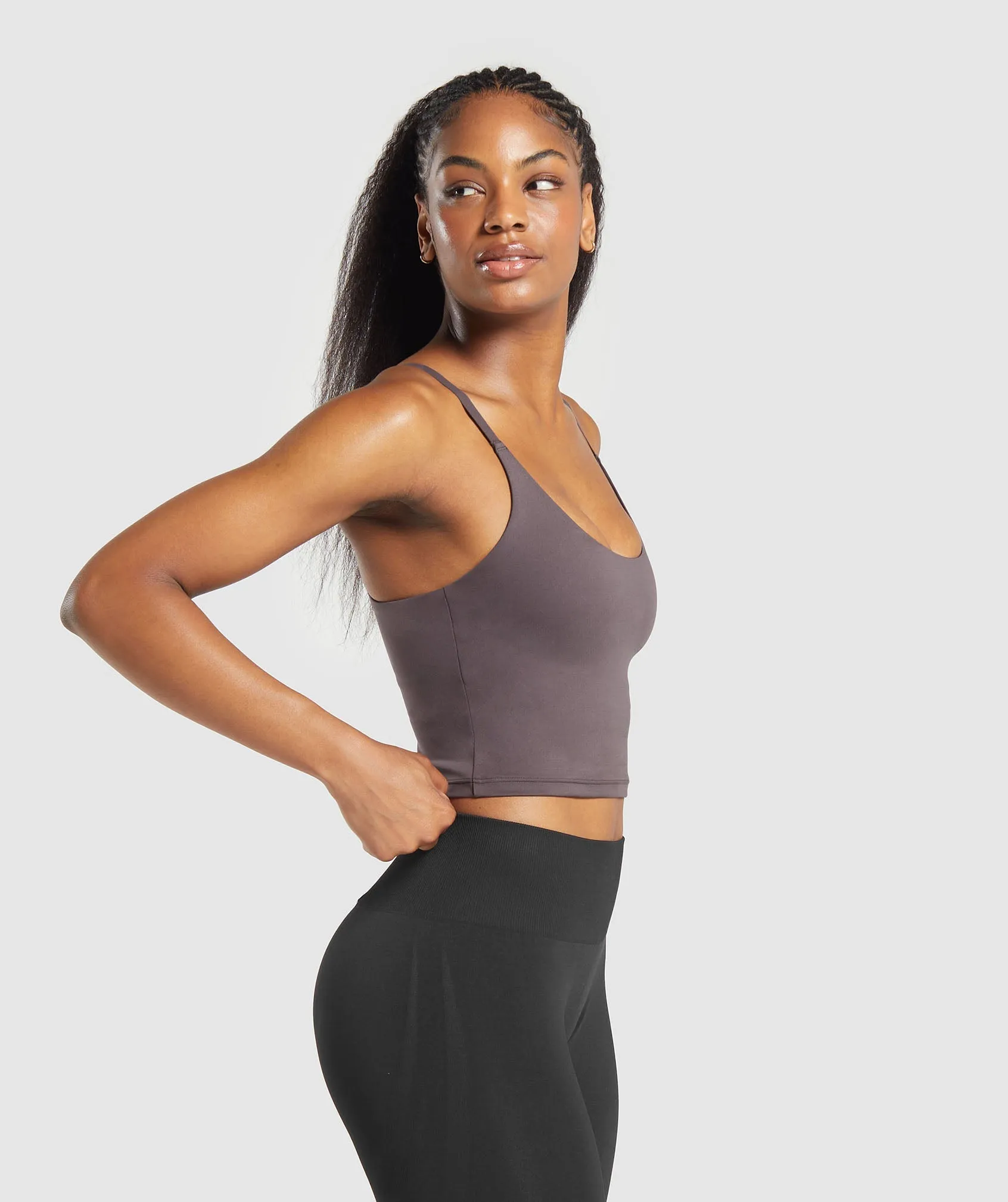 Gymshark Everyday Cami Tank With Shelf - Greyed Purple sold by Gymshark product image thumbnail 3