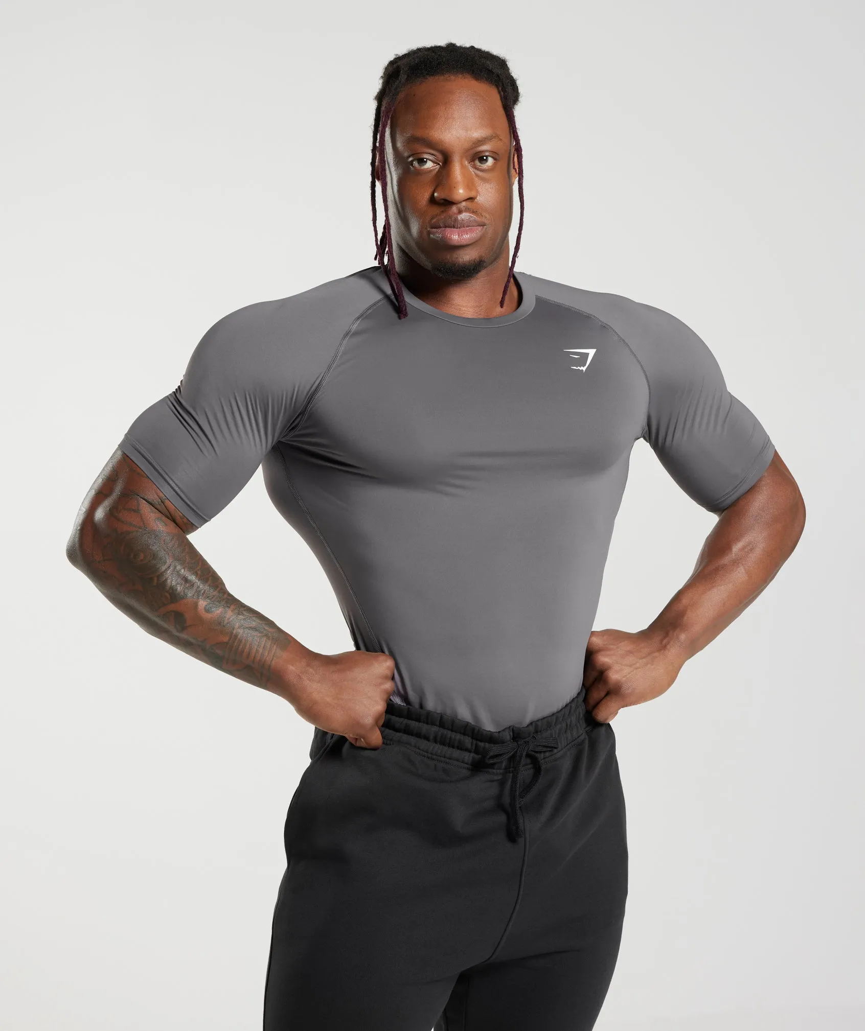 Gymshark Element Baselayer T-Shirt - Silhouette Grey sold by Gymshark