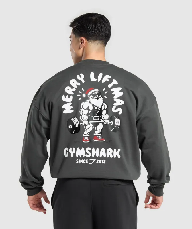 Gymshark Liftmas Crew - Asphalt Grey sold by Gymshark