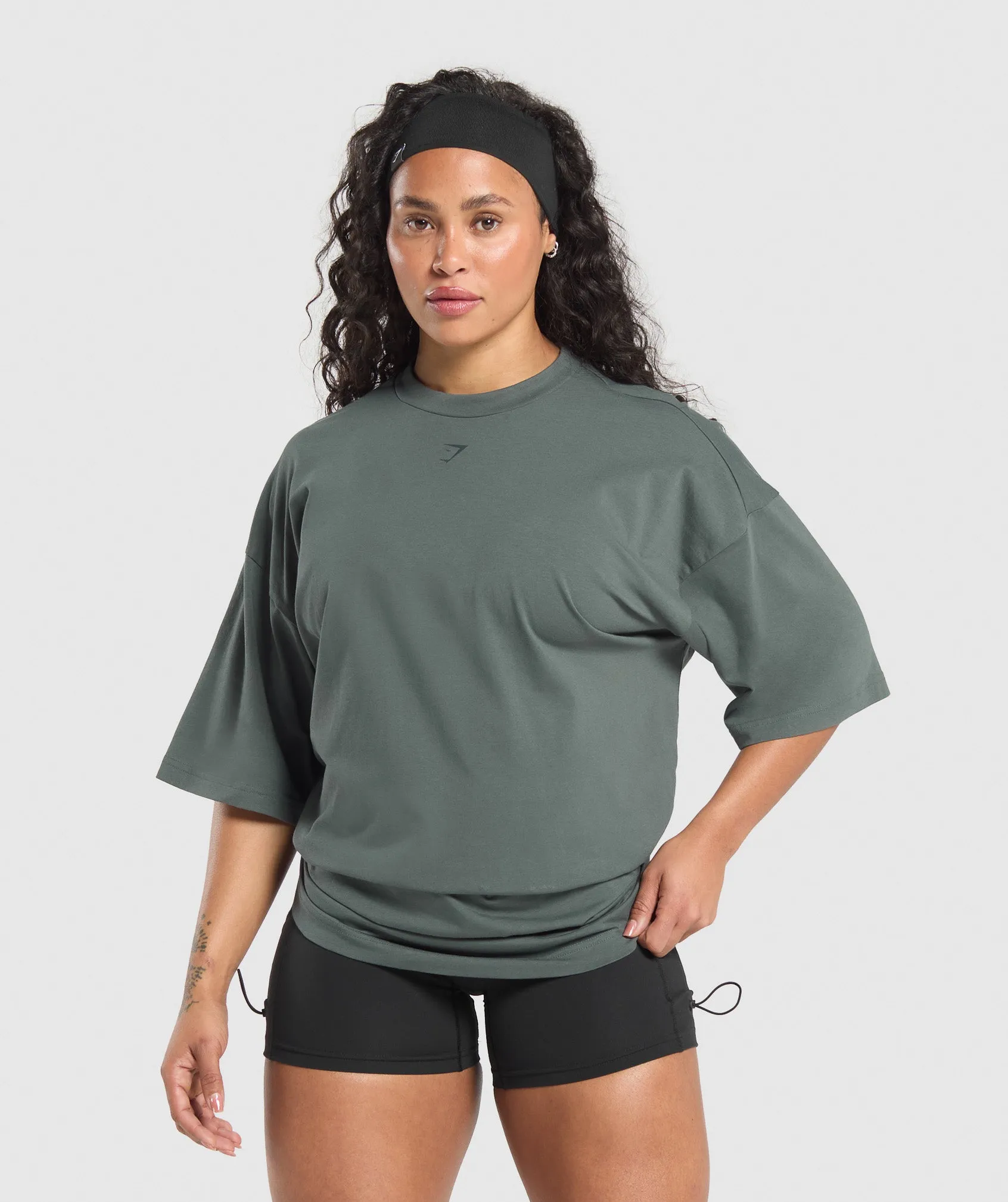Gymshark Retro Lifting Oversized T-Shirt - Slate Teal sold by Gymshark product image thumbnail 2