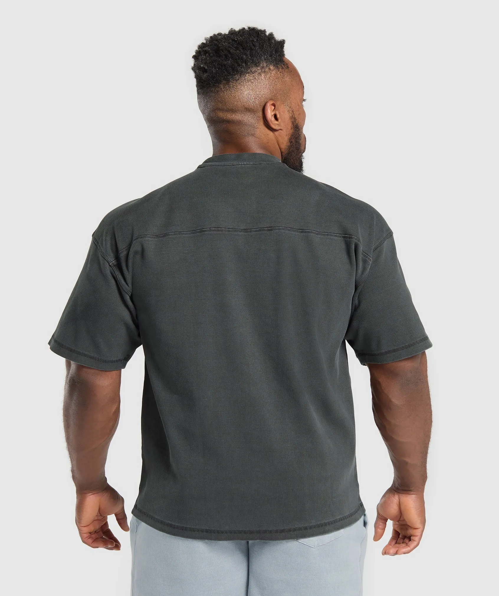Gymshark Heavyweight Rib Short Sleeve Crew - Asphalt Grey sold by Gymshark product image thumbnail 2