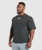 Gymshark Heavyweight Rib Short Sleeve Crew - Asphalt Grey sold by Gymshark