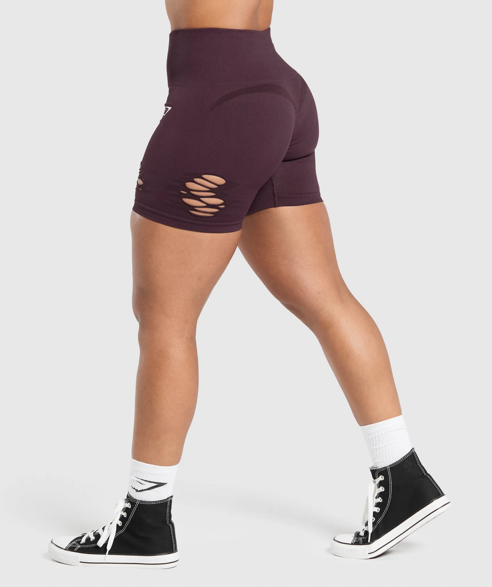 Gymshark Gains Seamless Distressed Shorts - Depth Purple sold by Gymshark product image thumbnail 3