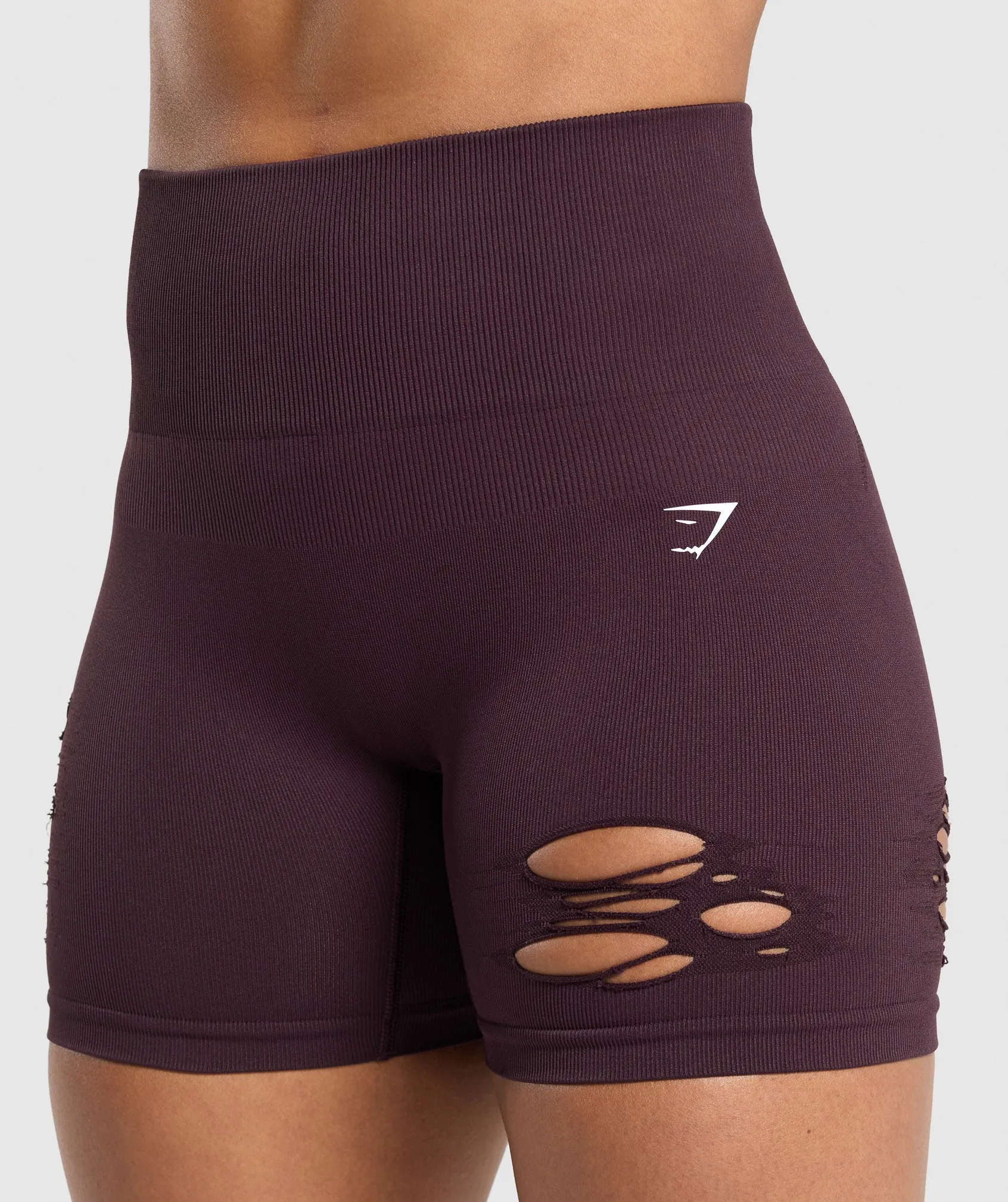 Gymshark Gains Seamless Distressed Shorts - Depth Purple sold by Gymshark product image thumbnail 5