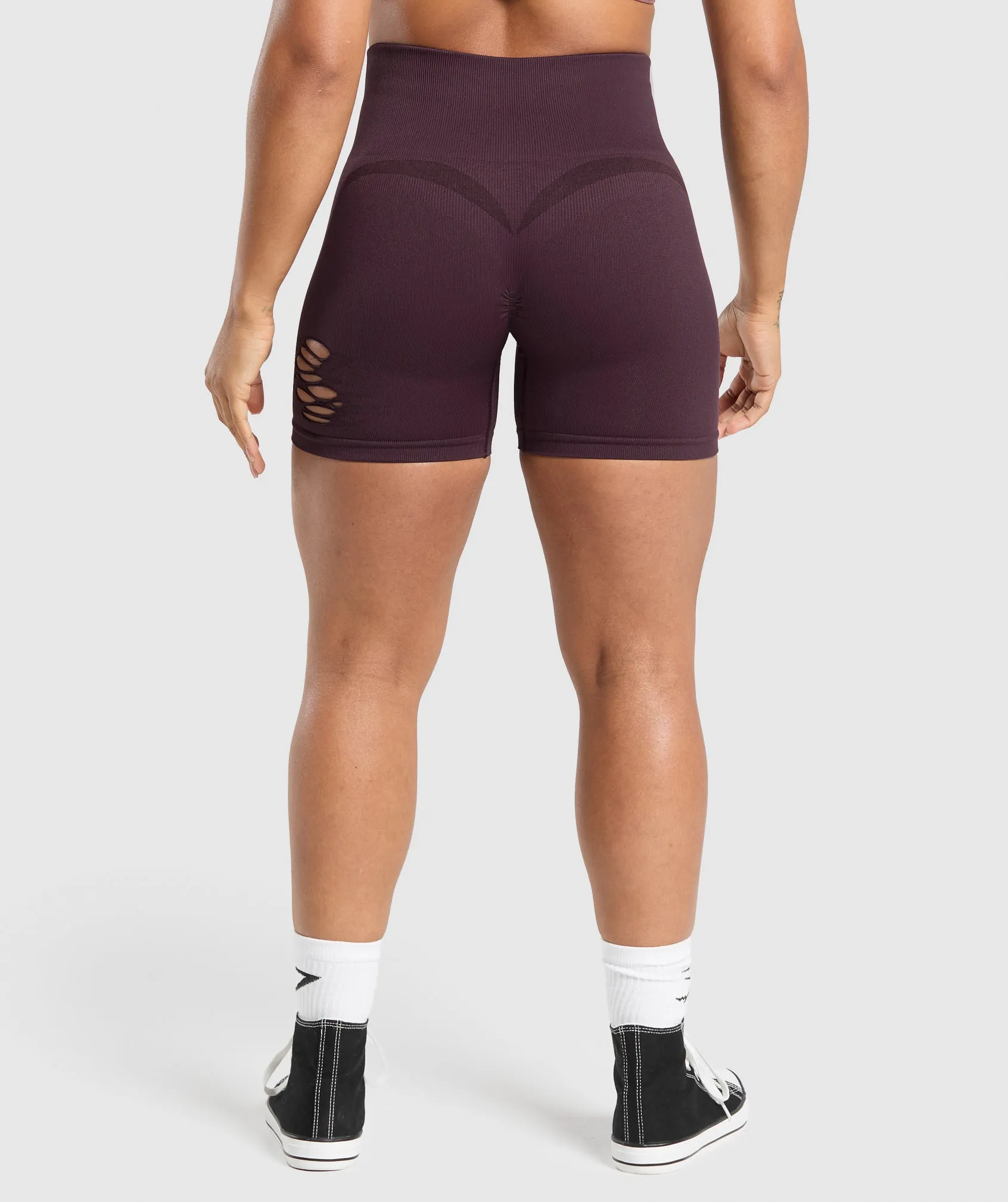 Gymshark Gains Seamless Distressed Shorts - Depth Purple sold by Gymshark product image thumbnail 2