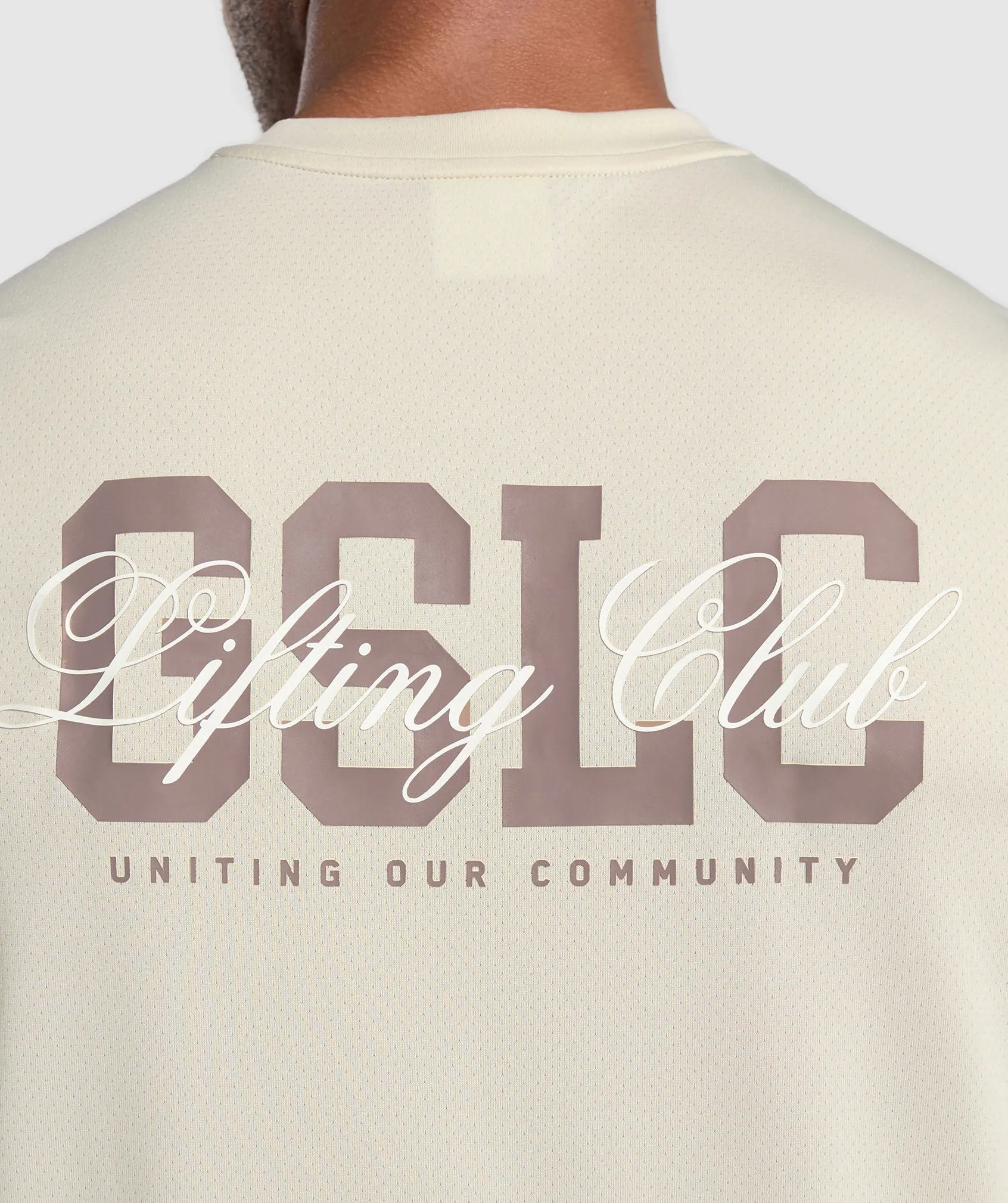 Gymshark Script Graphic Cut Off Tank - Ecru White sold by Gymshark product image thumbnail 5