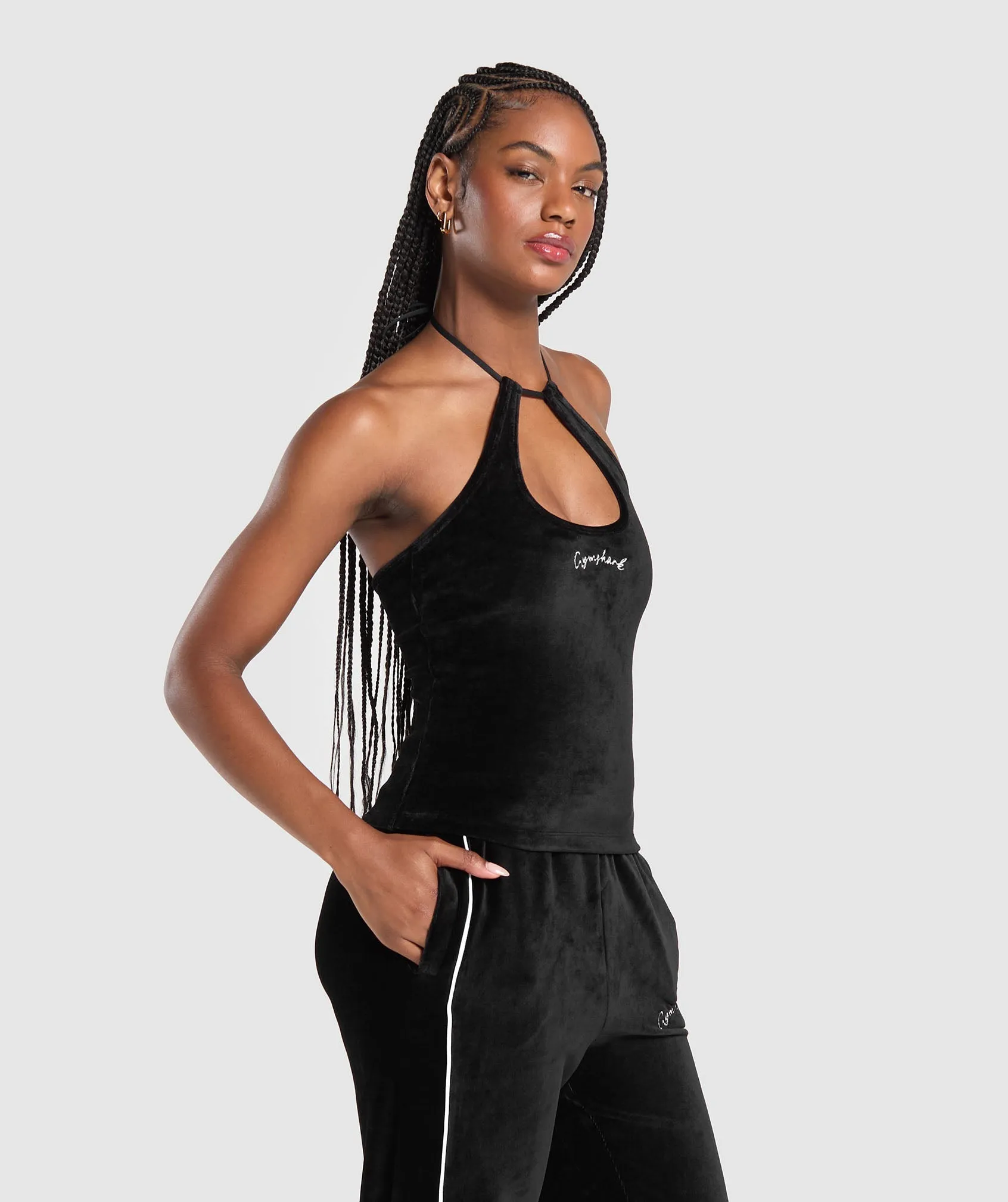 Gymshark Velour Tank - Black sold by Gymshark product image thumbnail 3