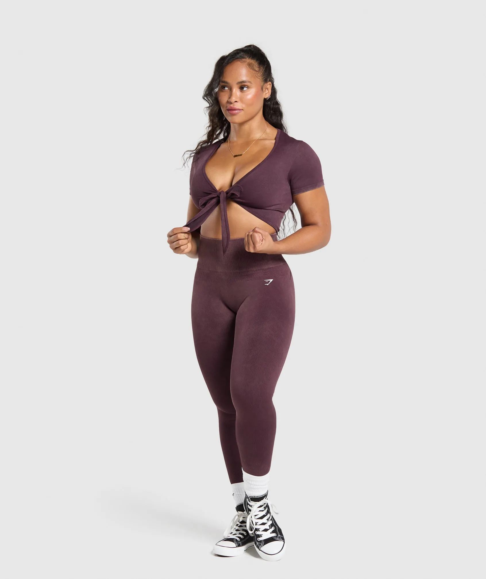 Gymshark Gains Seamless Crop Top - Depth Purple sold by Gymshark product image thumbnail 4