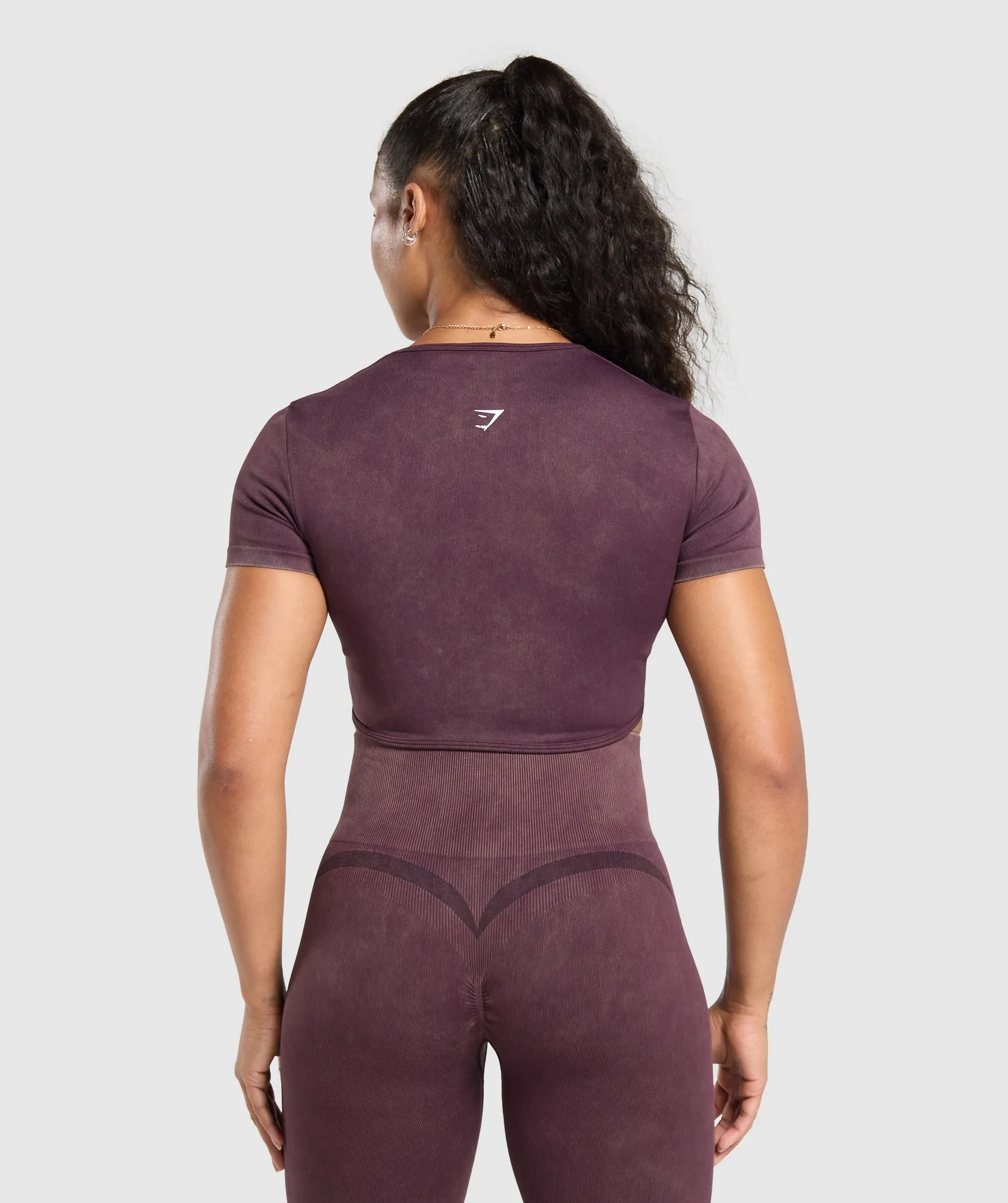 Gymshark Gains Seamless Crop Top - Depth Purple sold by Gymshark product image thumbnail 2