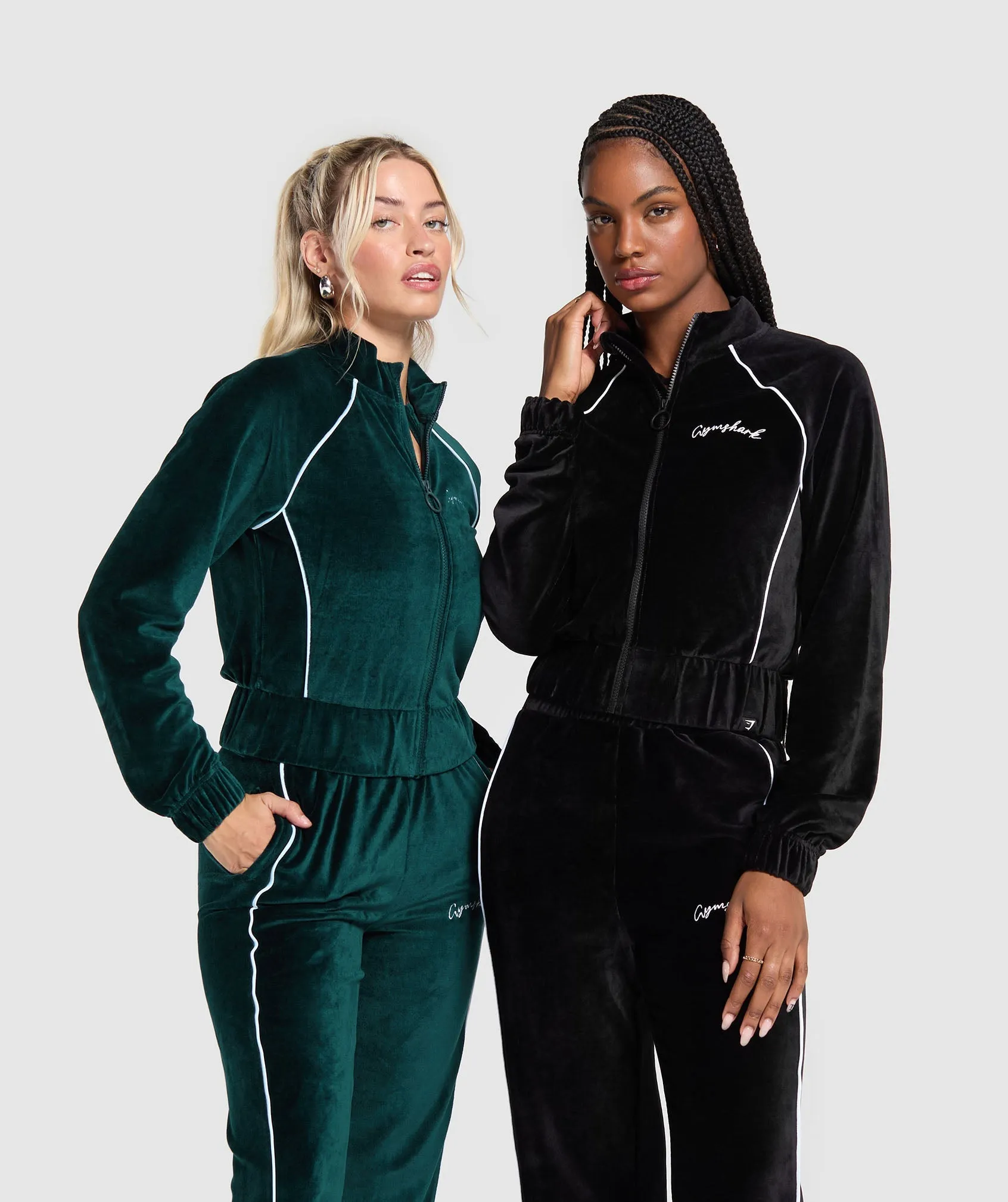 Gymshark Velour Tracktop - Black sold by Gymshark product image thumbnail 5